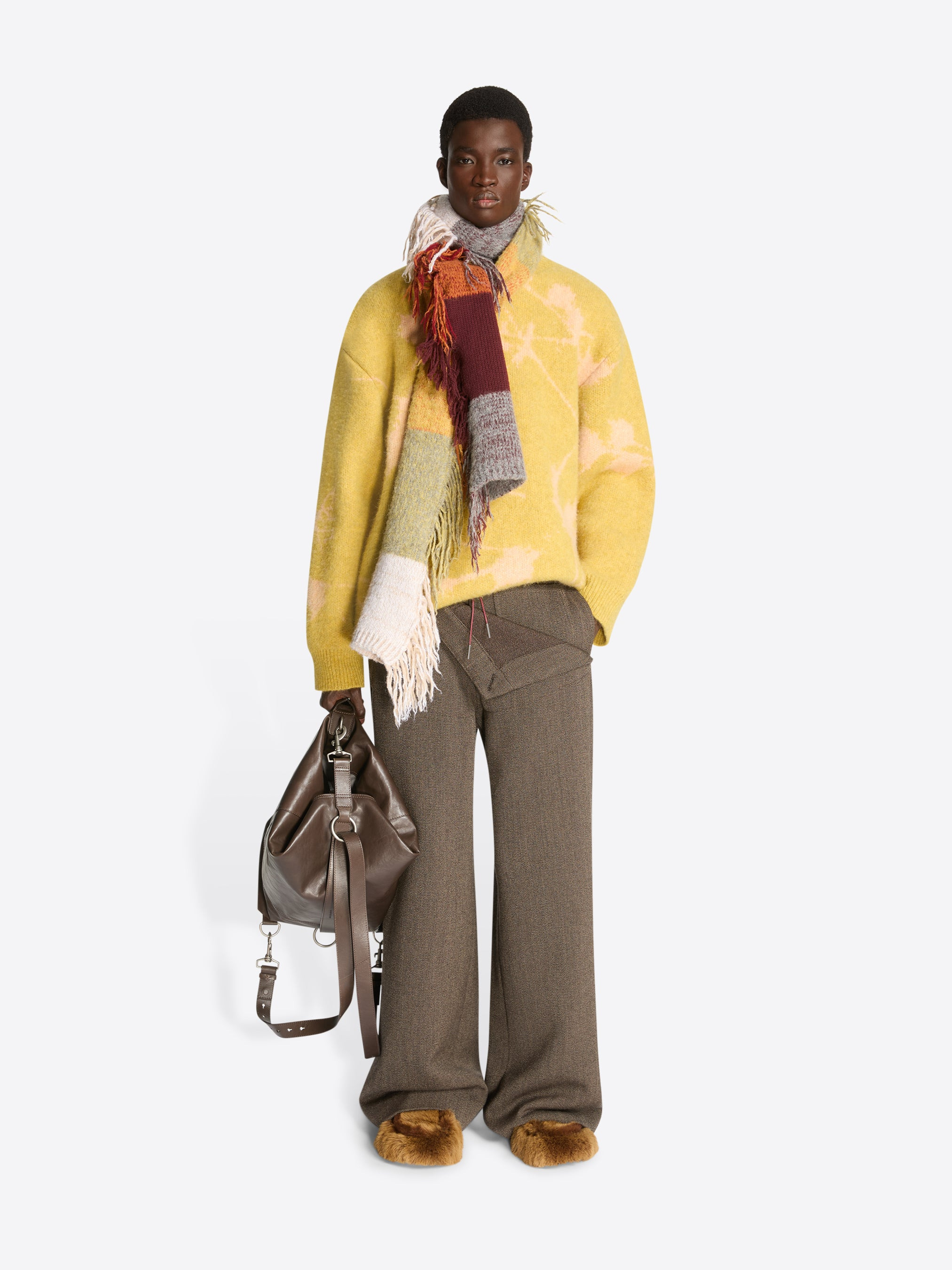 FRINGED WOOL SCARF - 3