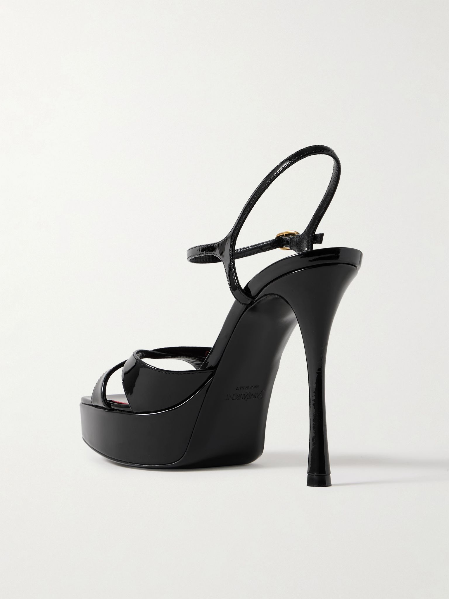 Debbie patent-leather platform sandals Black - 3