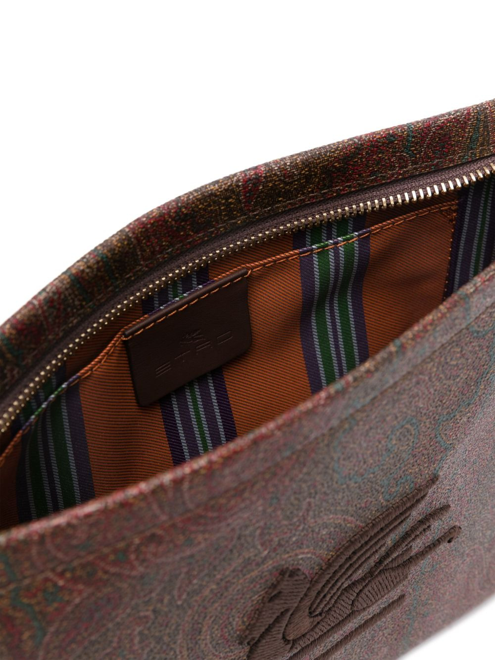 paisley-print clutch bag - 4