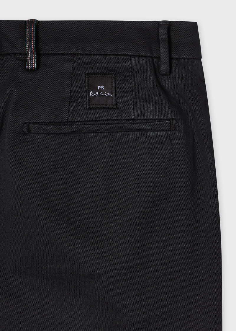 Paul Smith Washed Black Stretch Cotton-Twill Chinos outlook