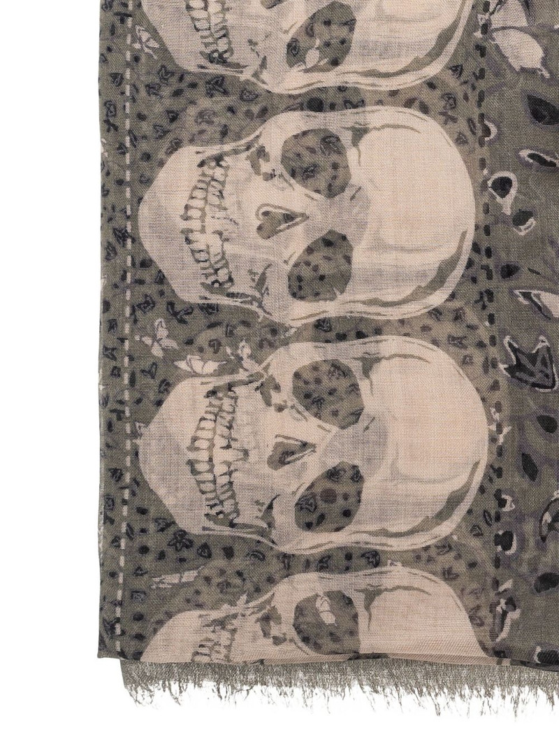 Zadig & Voltaire skull-print fringed scarf outlook