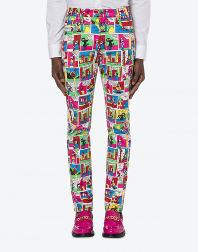 Moschino MOSCHINO COMICS STRETCH GABARDINE TROUSERS outlook