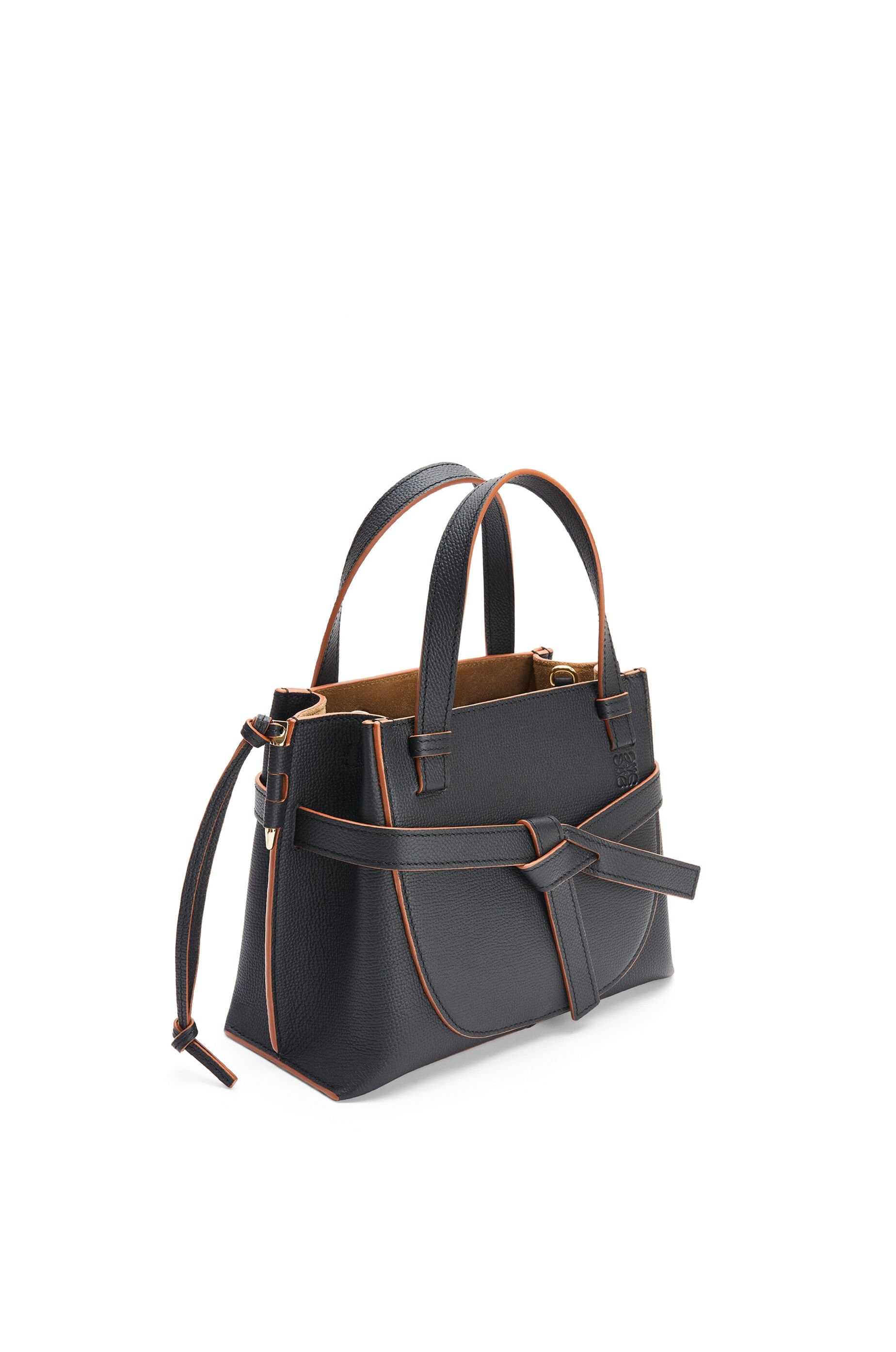 Mini Gate top handle bag in pebble grain calfskin - 2