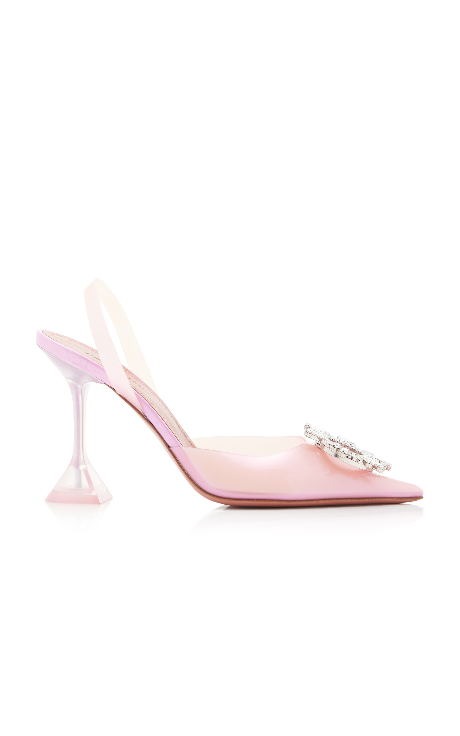 Begum Crystal-Embellished PVC Slingback Pumps pink - 1