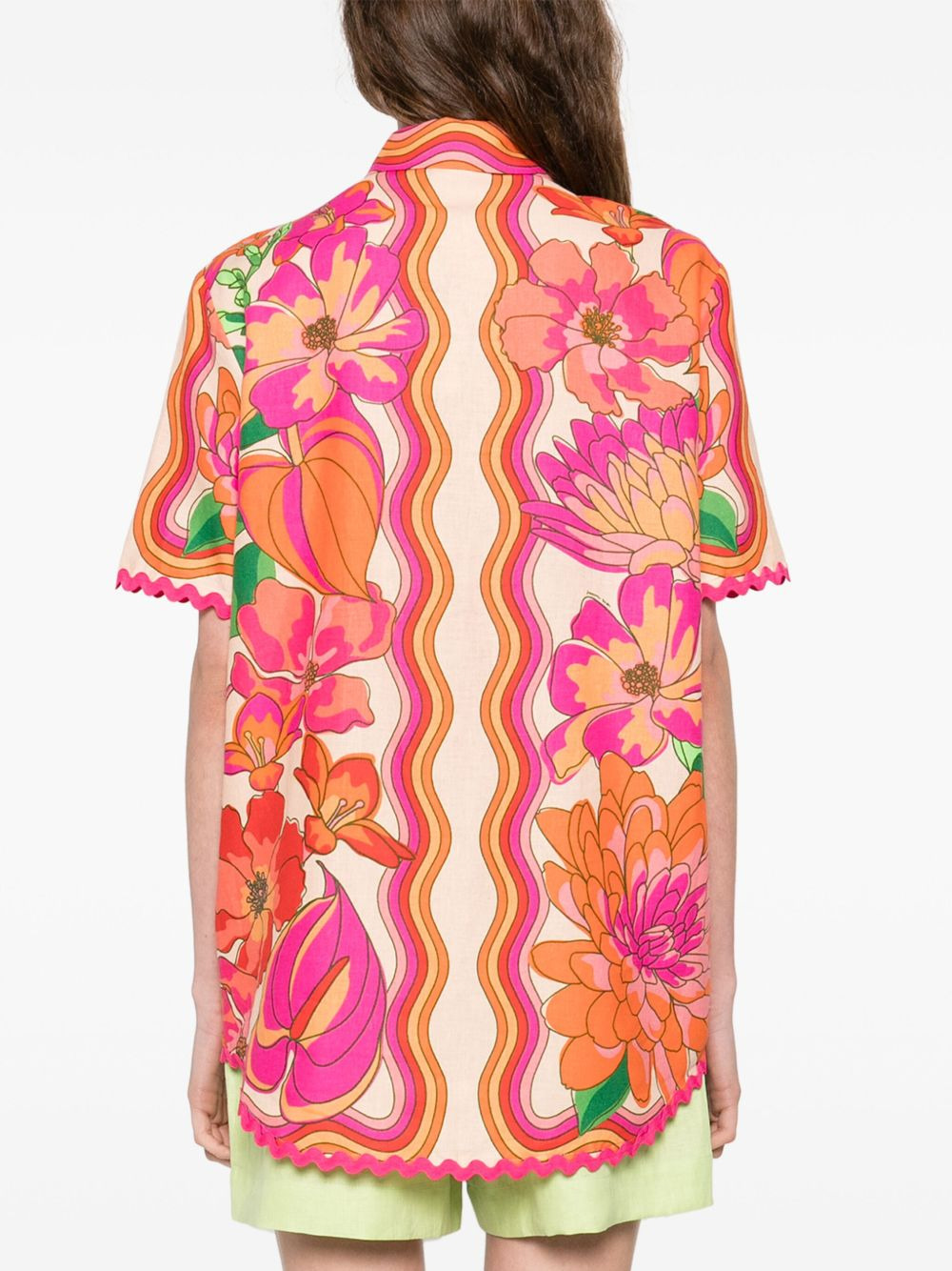 floral-print shirt - 4