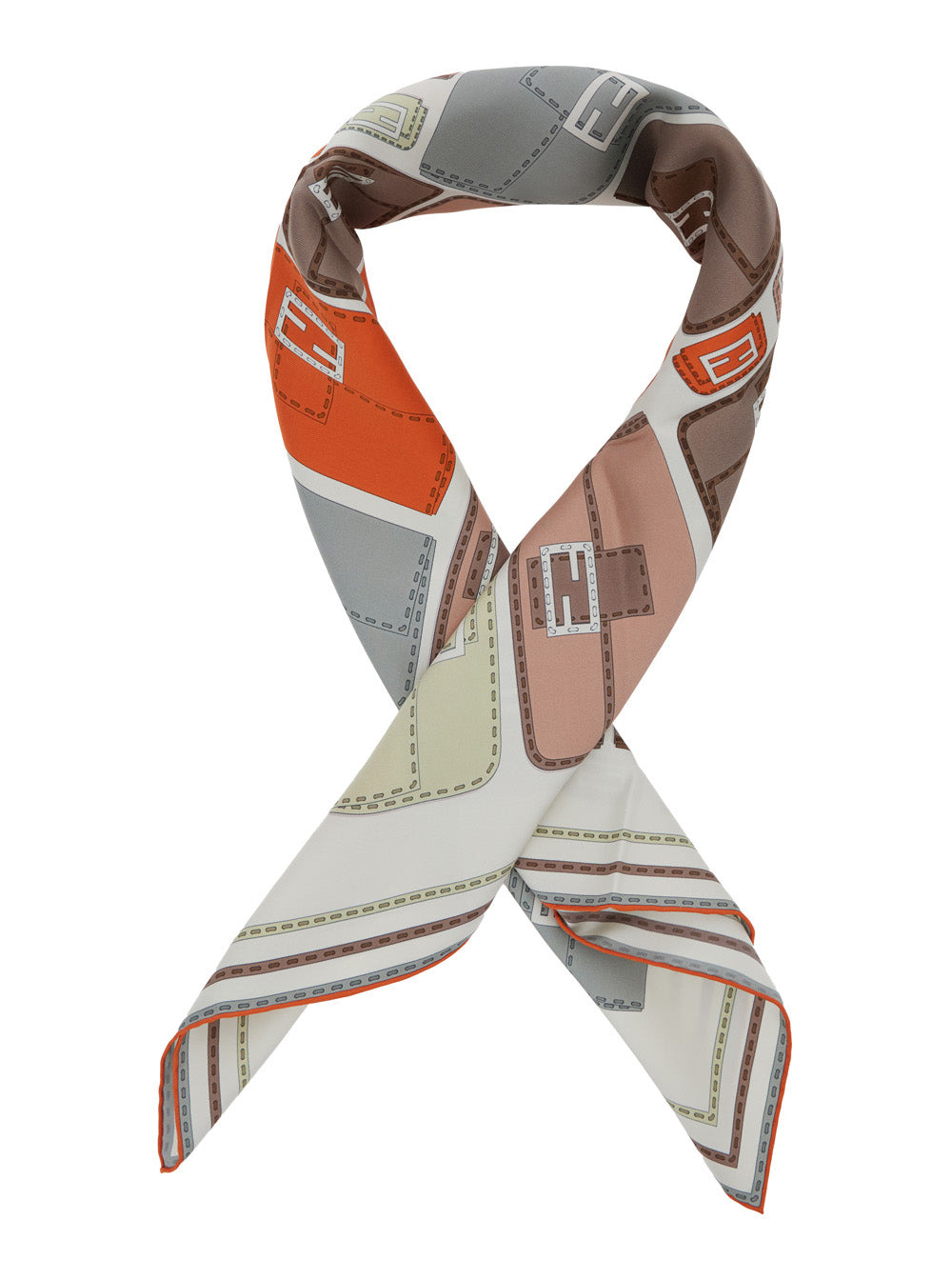Fendi Women 'Baguette' Multicolor Scarf With All-Over Print In Silk Woman - 2
