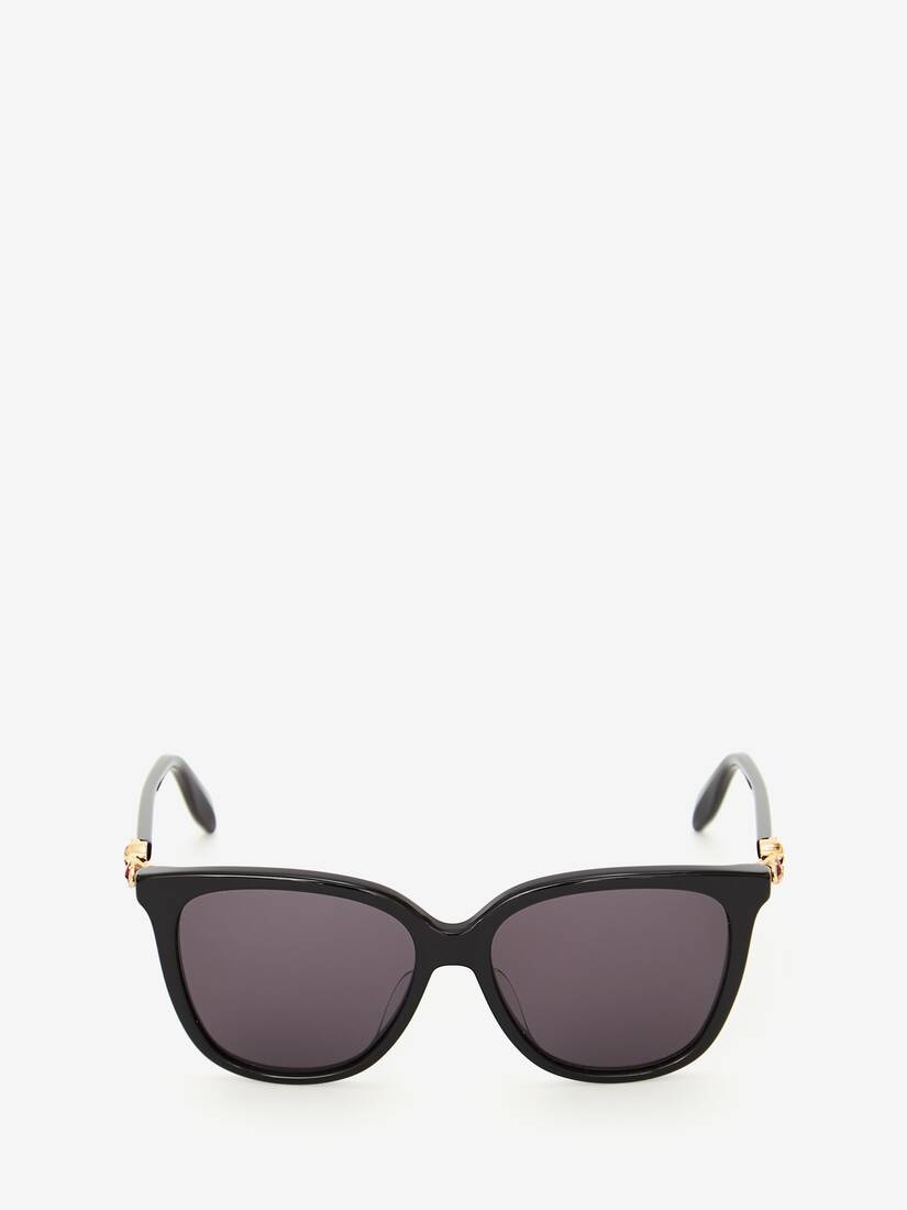 Skull Droplets Acetate Sunglasses in Black - 1