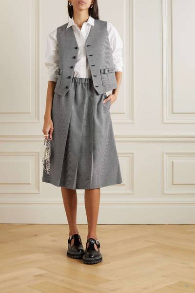 Comme des Garçons GIRL Bow-detailed houndstooth wool vest outlook
