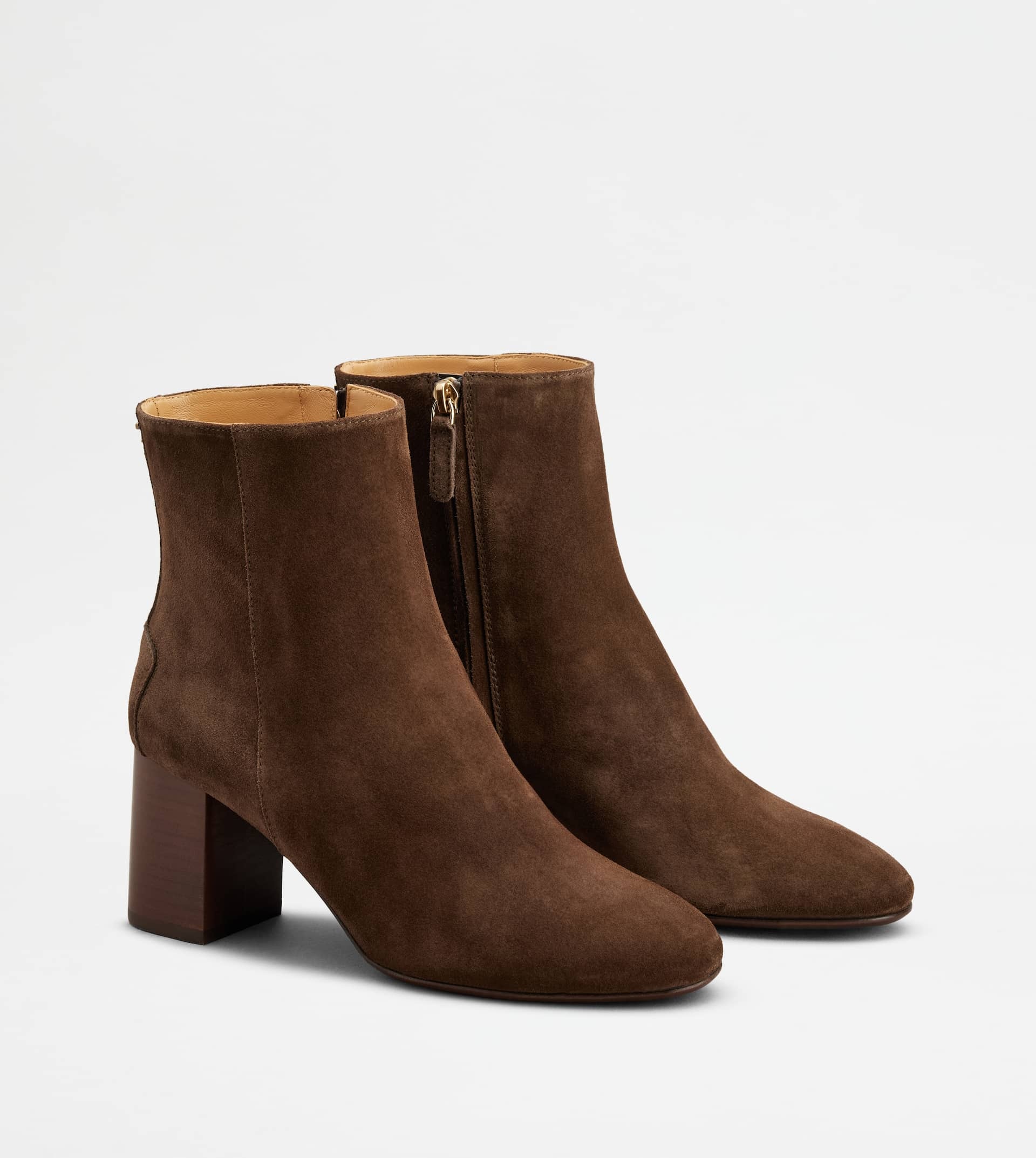 ANKLE BOOTS IN SUEDE - BROWN - 3