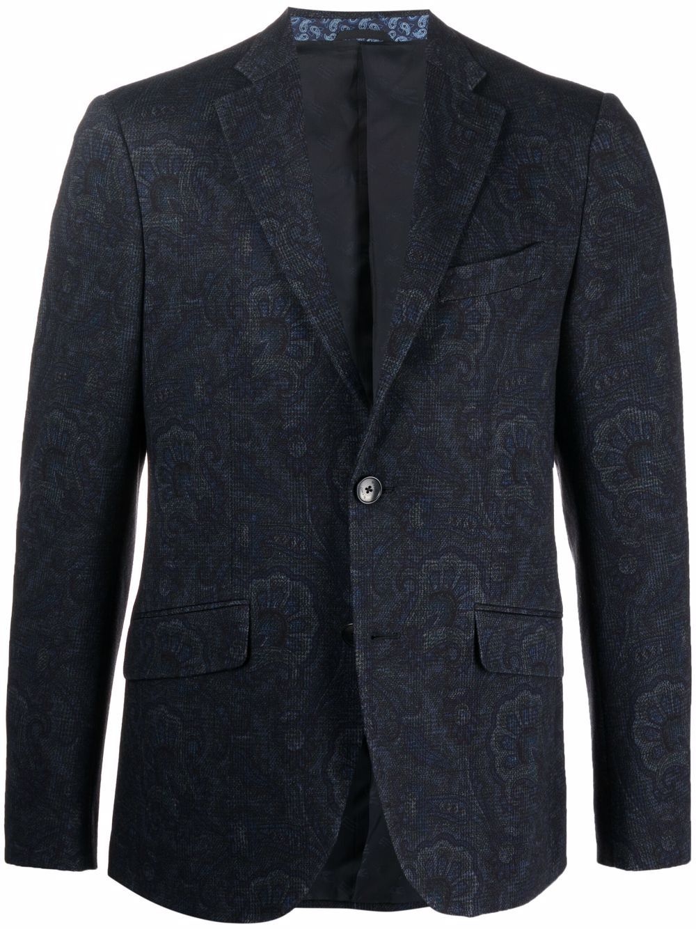 paisley-print jersey blazer - 1