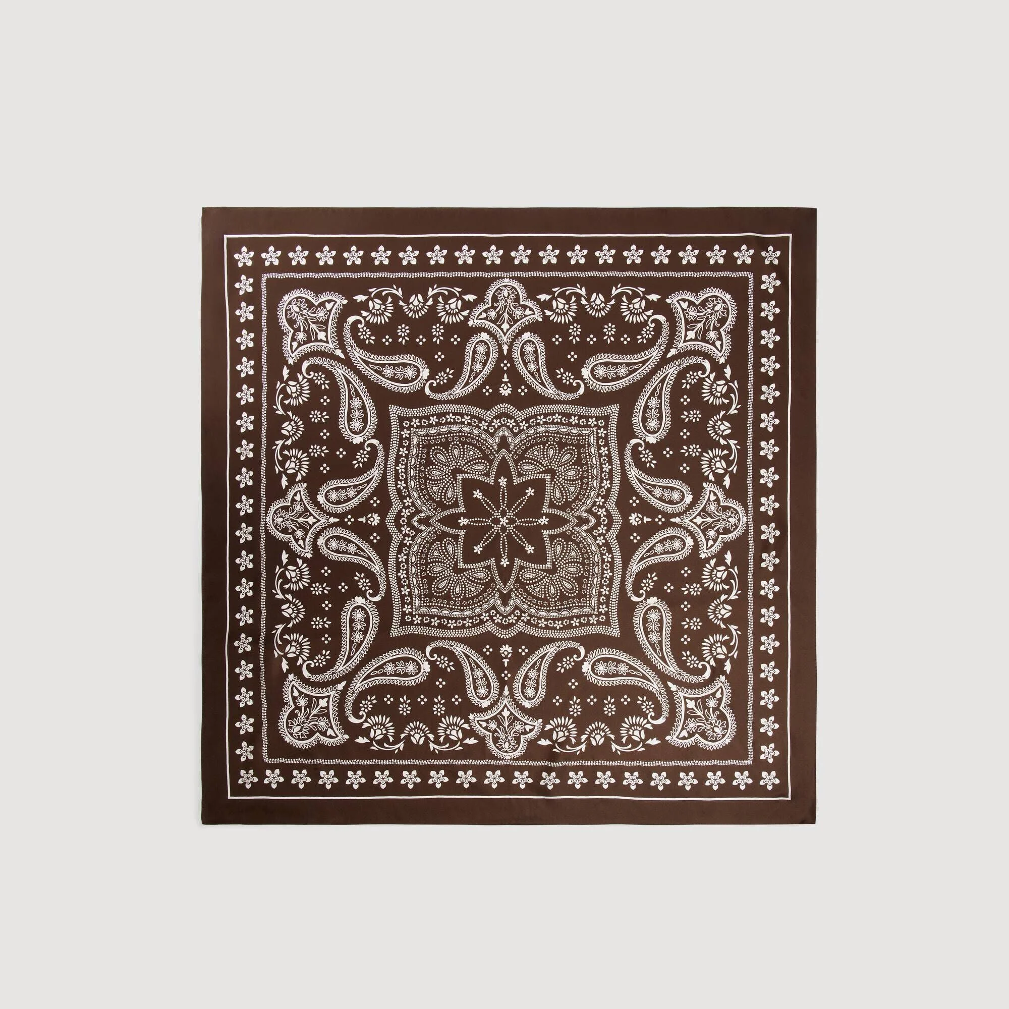 SILK BANDANA PRINT SCARF - 1