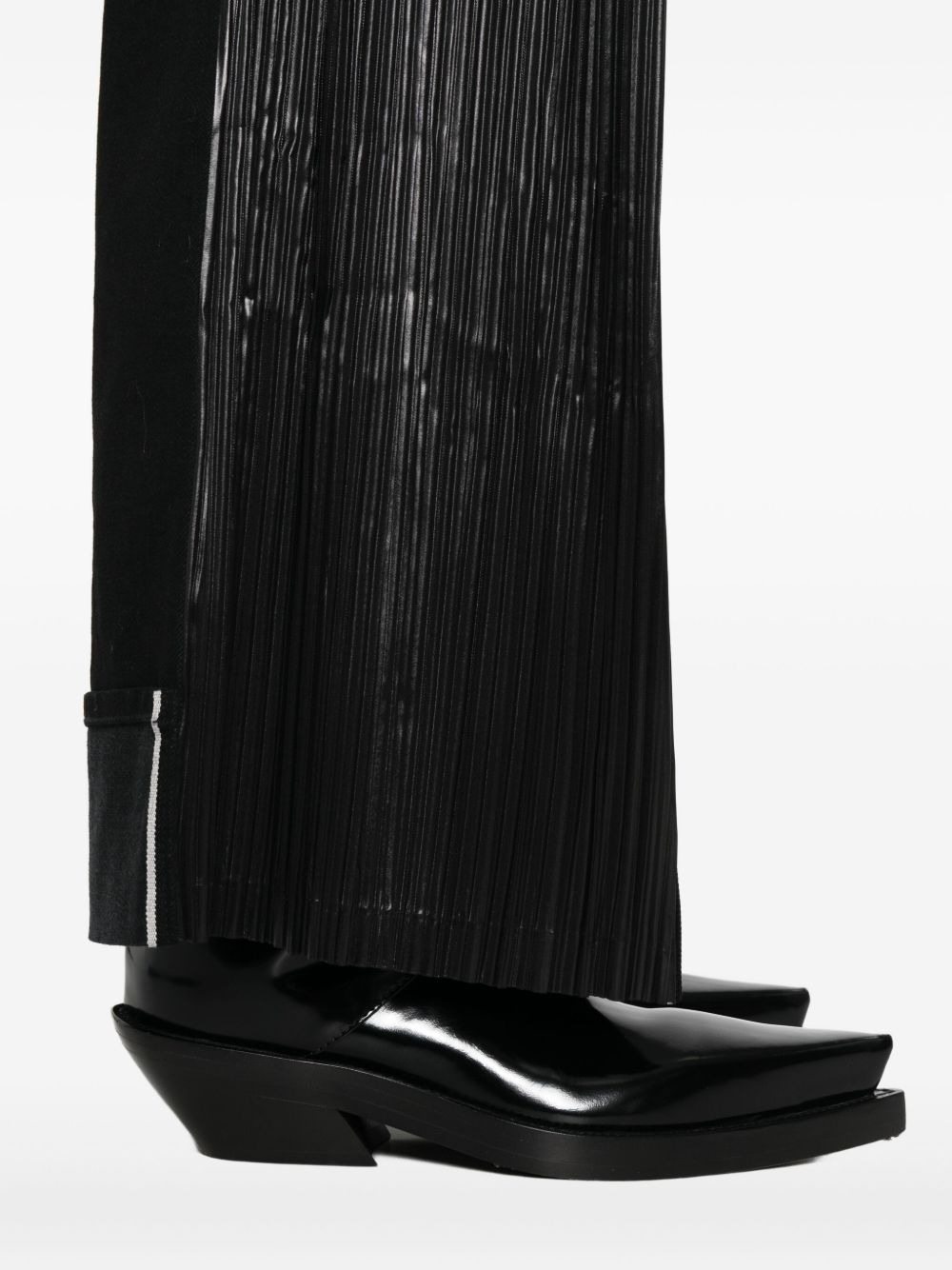 pleated-panel pants - 5