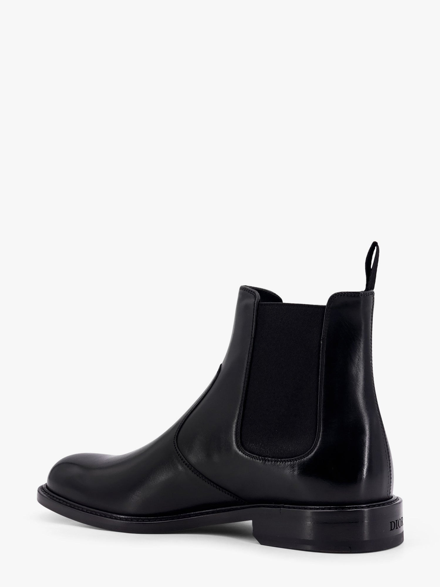 Dior Men Shiny Leather Boots With Engraved Logo On The Side - 3