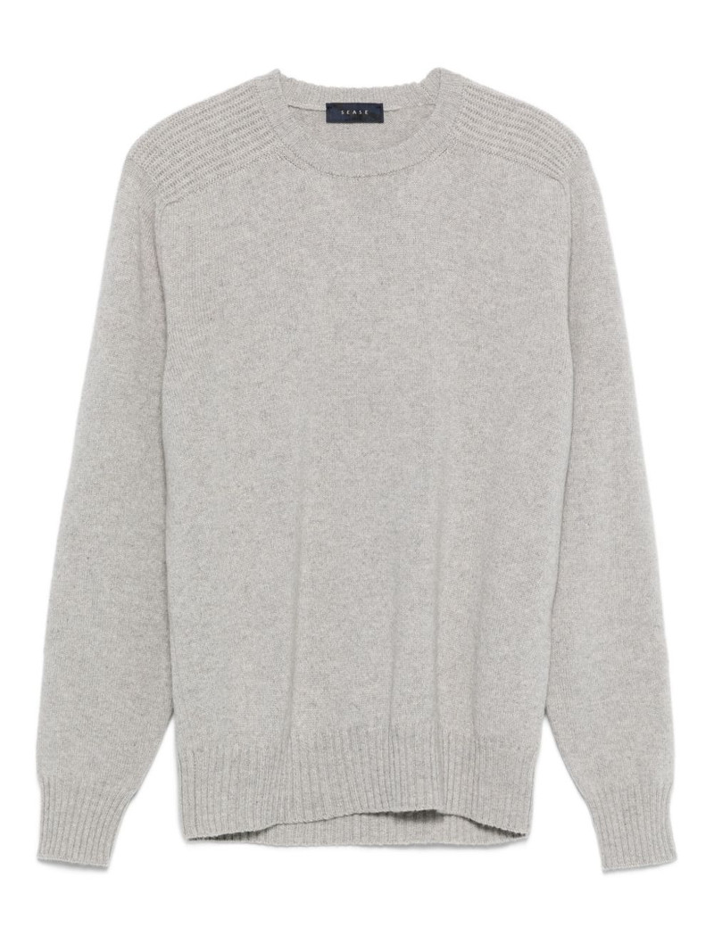ribbed-panel sweater 1