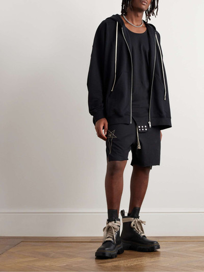 Rick Owens + Champion Beveled Pod Straight-Leg Cotton-Jersey Drawstring Shorts outlook