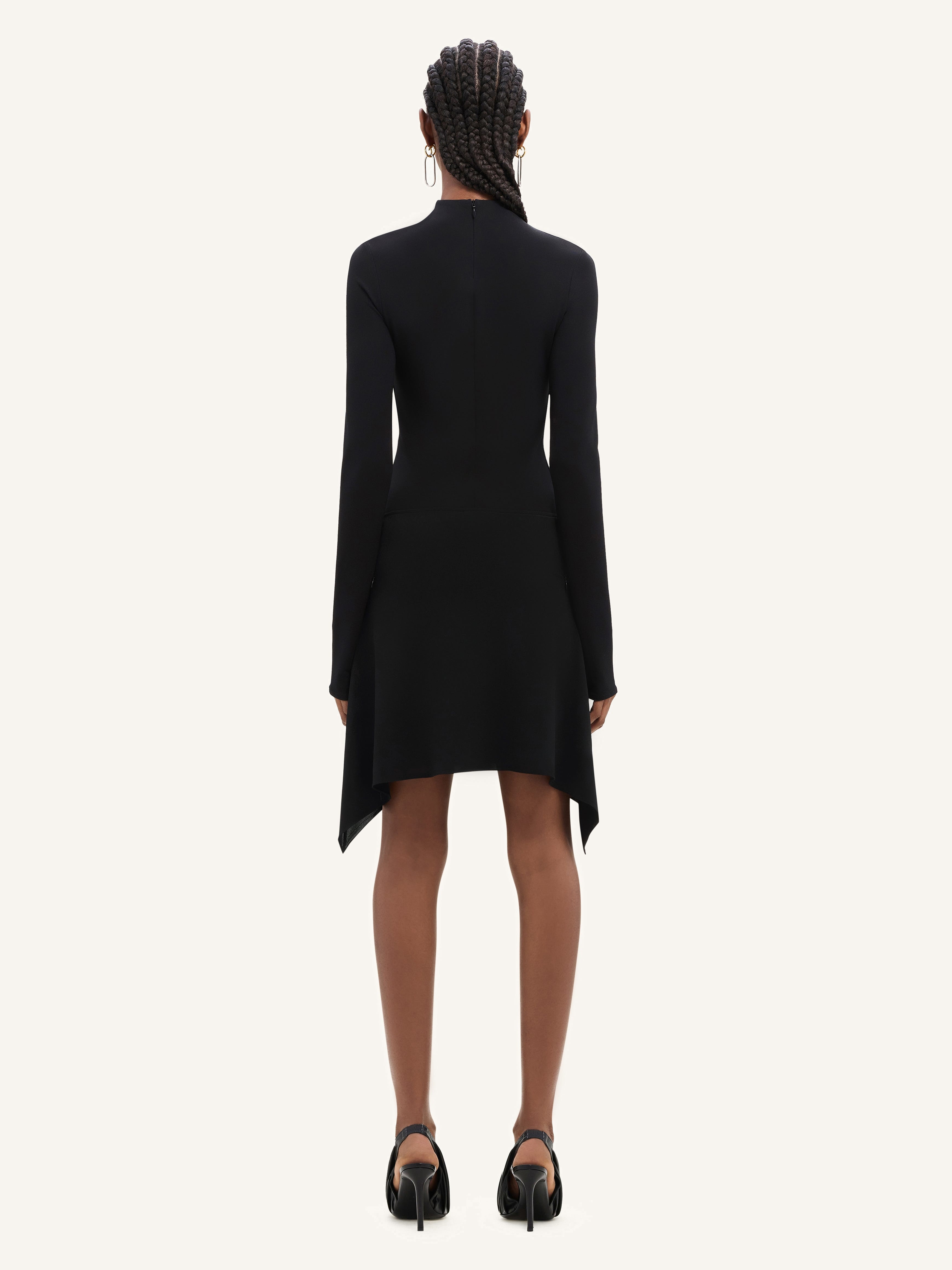 ZIPPED CREPE MINI SKIRT - 4