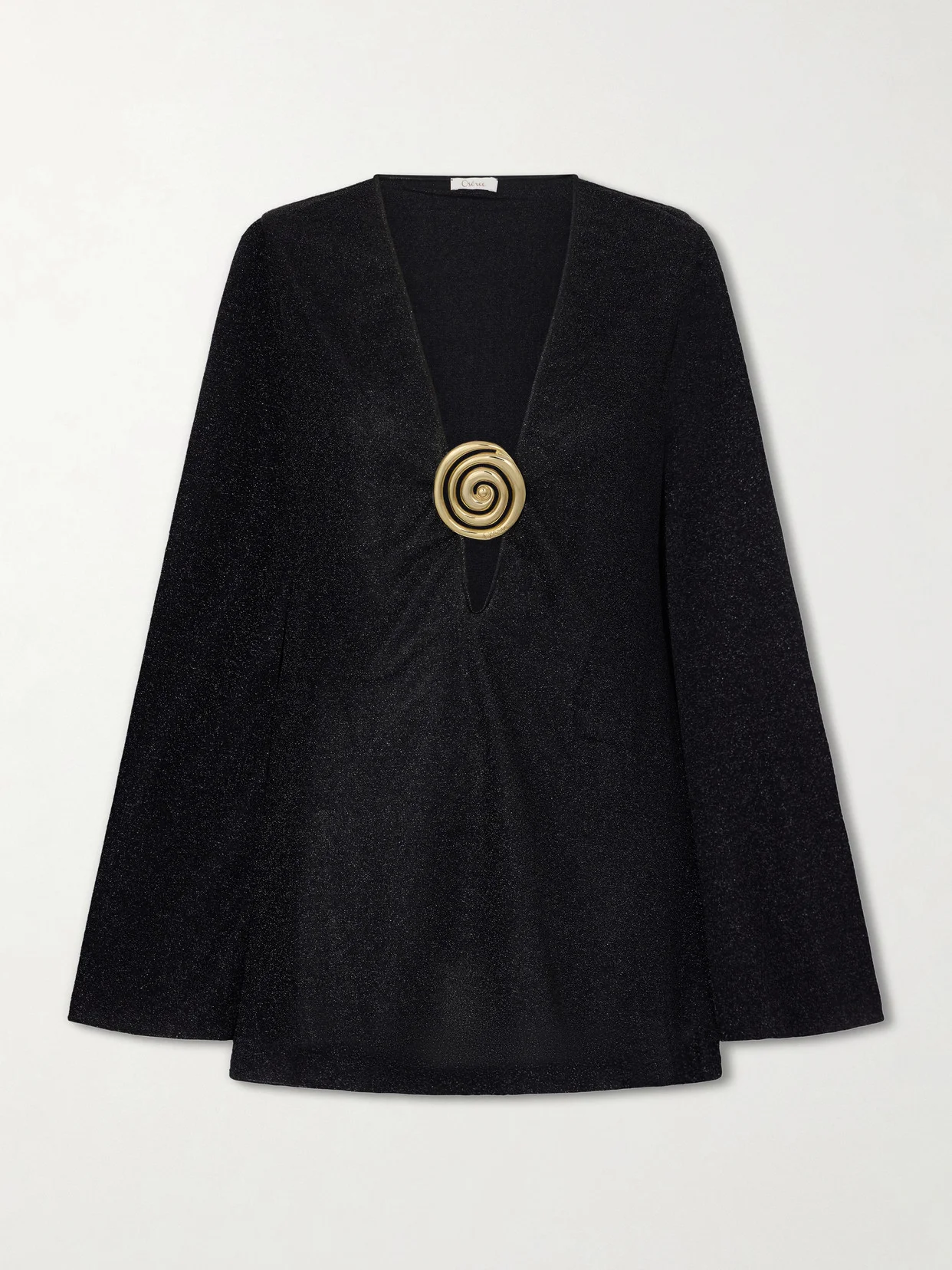 Lumiere Spiral Embellished Lurex Coverup - 1