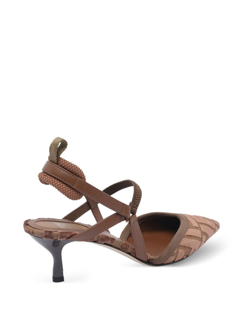55mm FF-logo slingback heeled pumps - 3