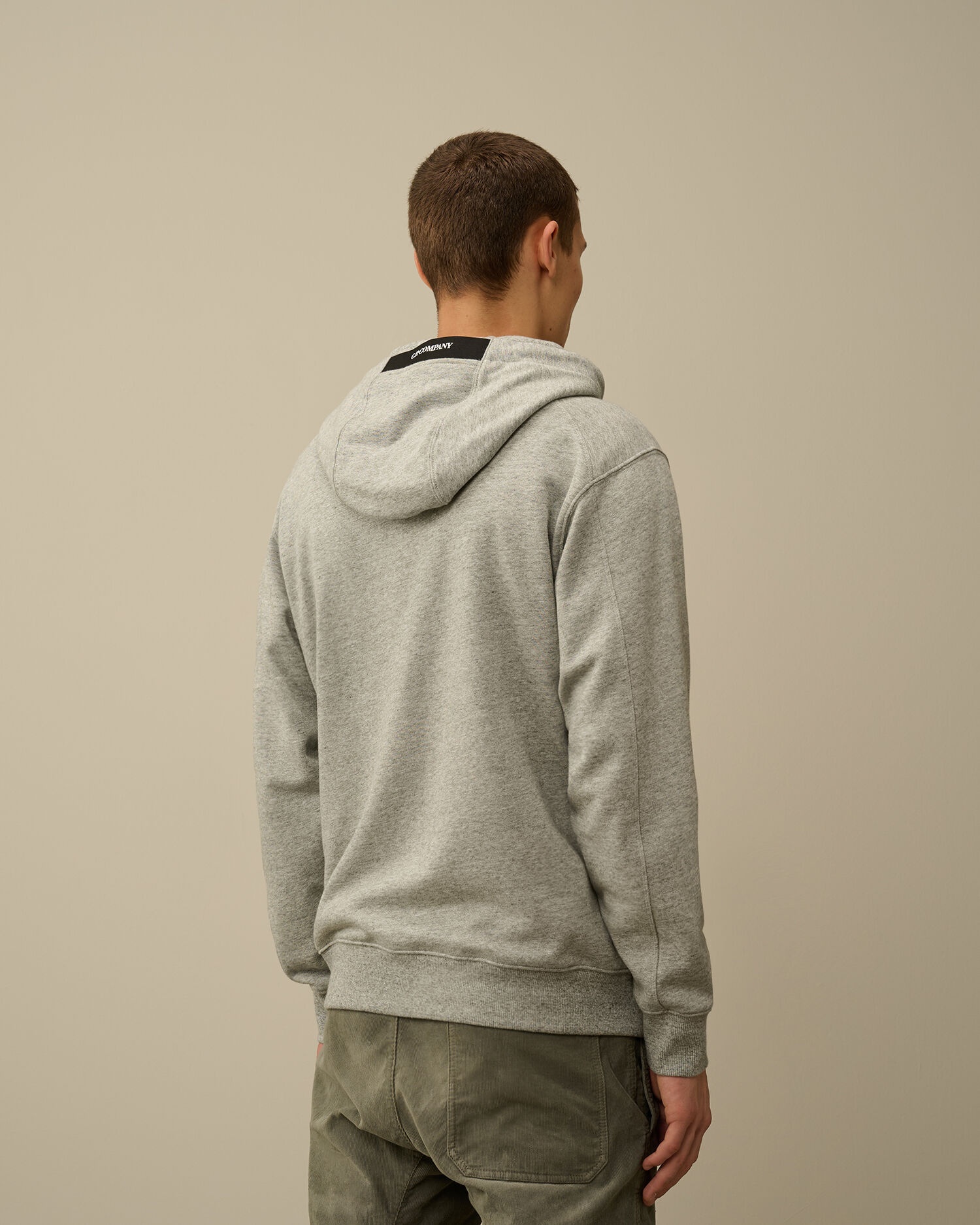 Diagonal Raised Fleece Lens Hooded Sweatshirt - 3