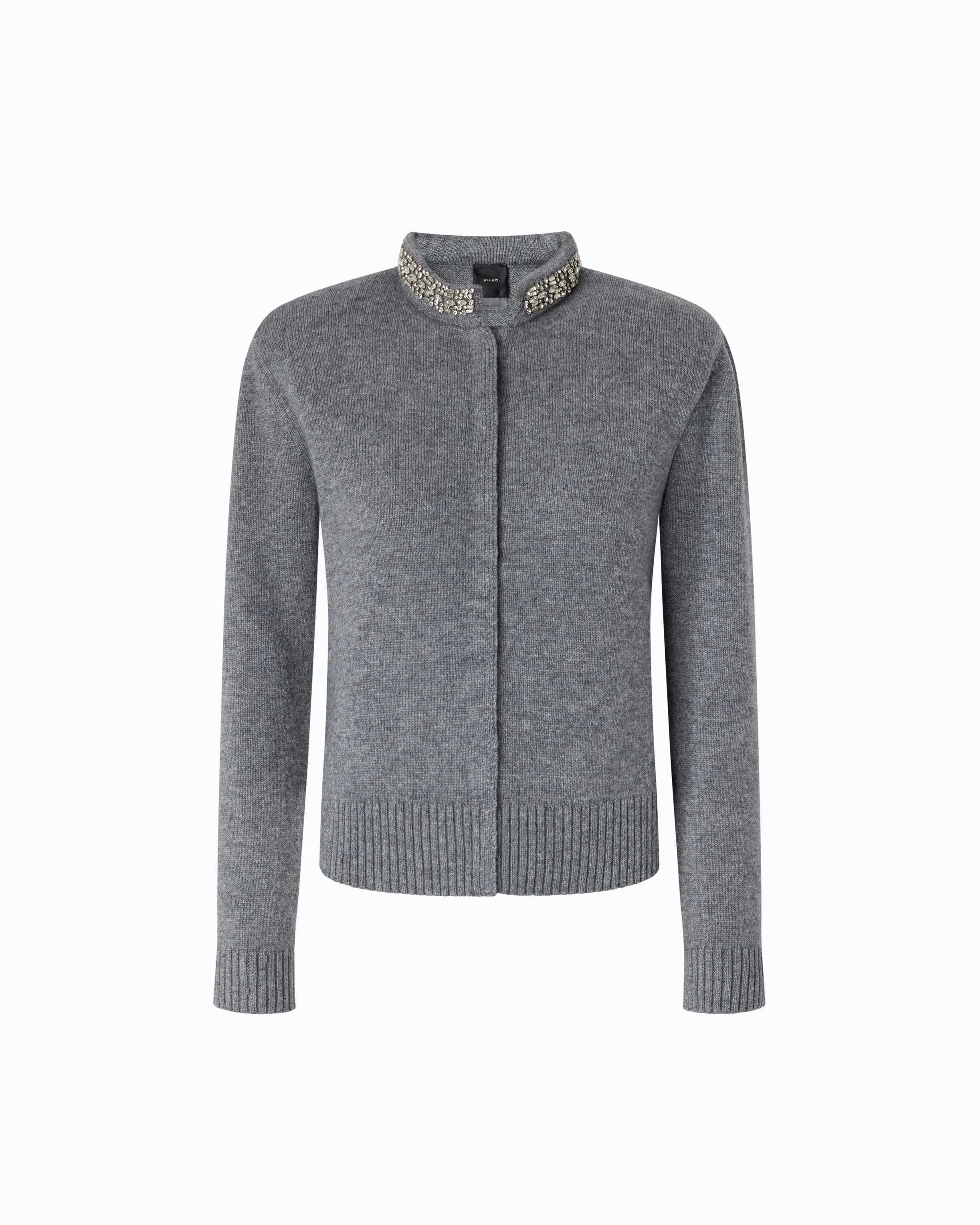 CARDIGAN WITH JEWEL COLLAR - 1