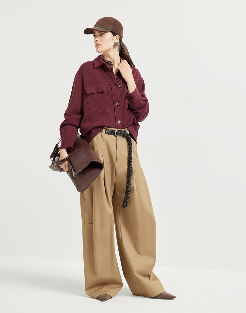 Virgin wool, cashmere and silk knit shirt 5