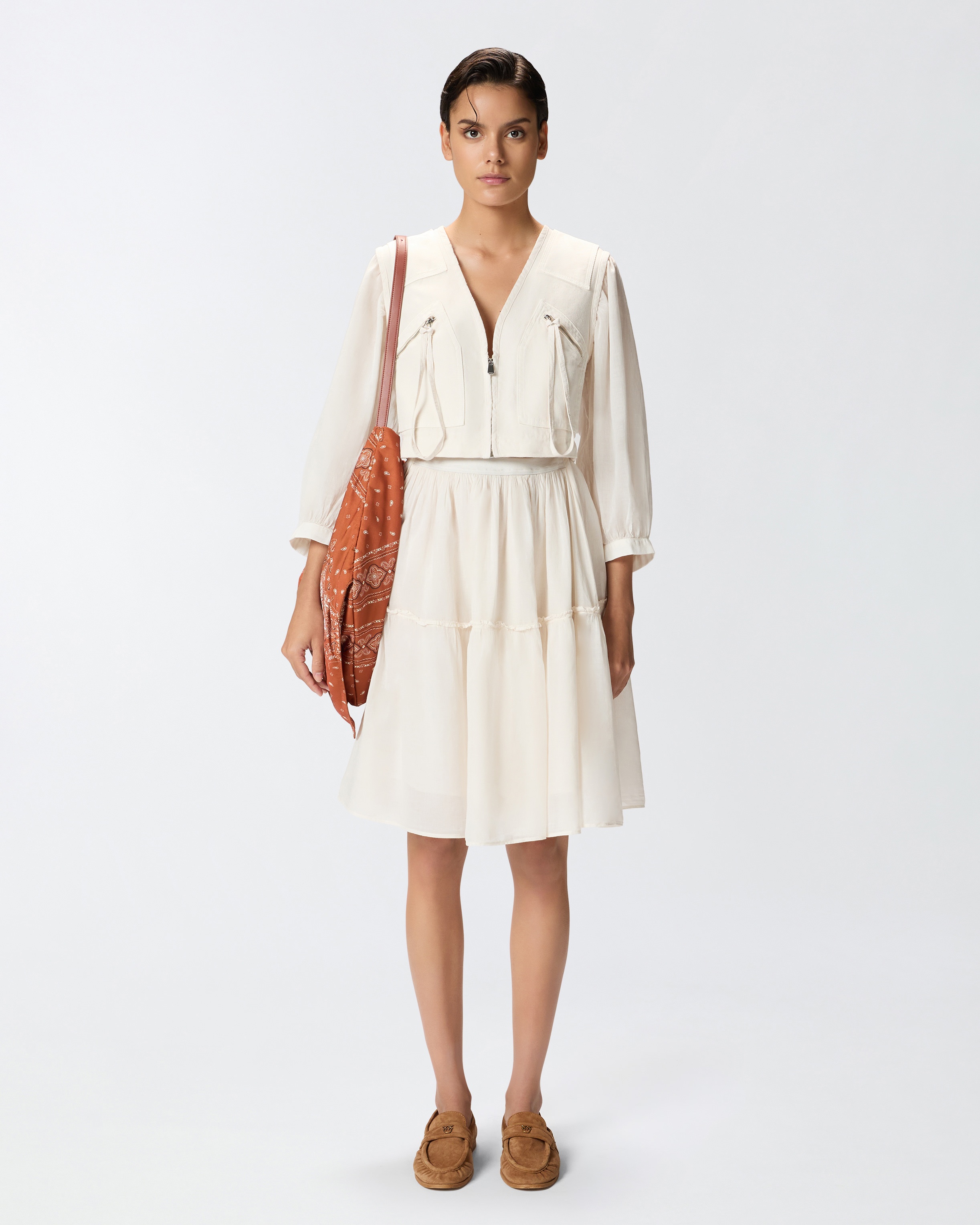 TWO-PIECE-EFFECT MINI DRESS WITH RELAXED-FIT SKIRT - 2