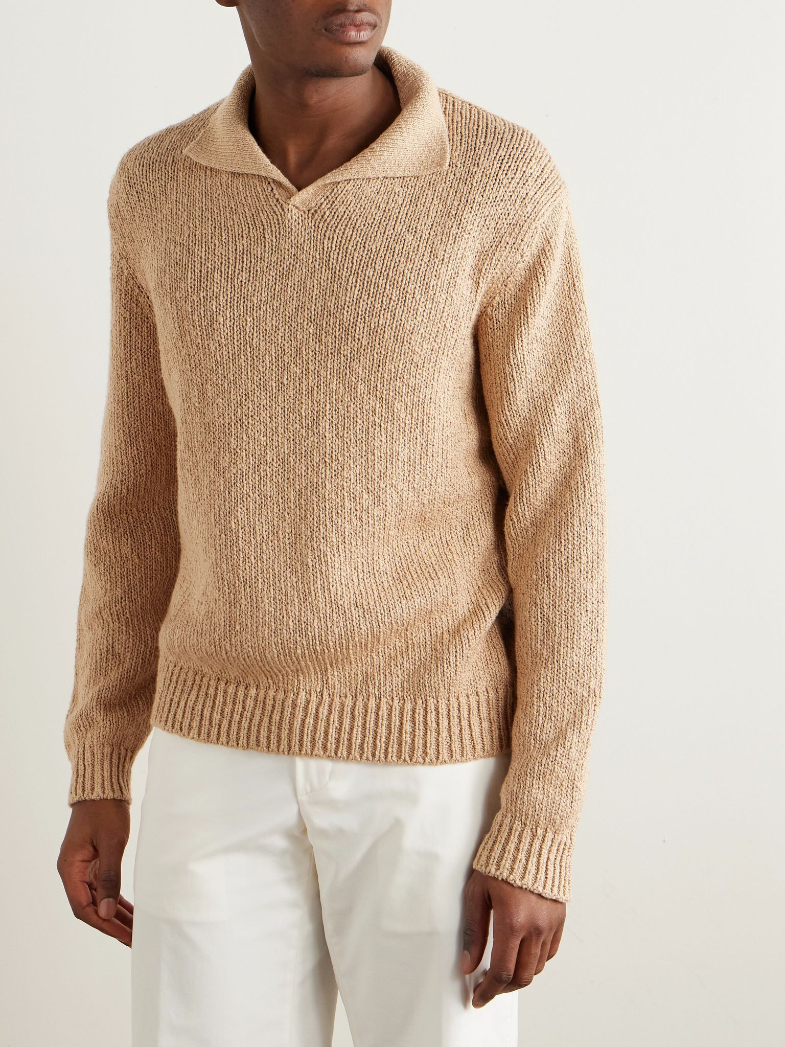 Isola Bella Cotton Polo Shirt Beige - 3