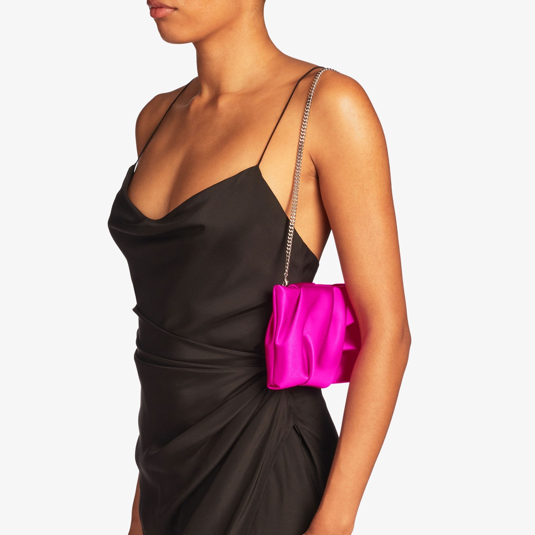 Bonny Clutch
Fuchsia Satin Clutch Bag - 2