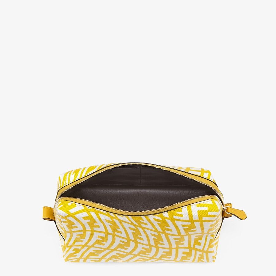 Yellow canvas toiletry case - 3
