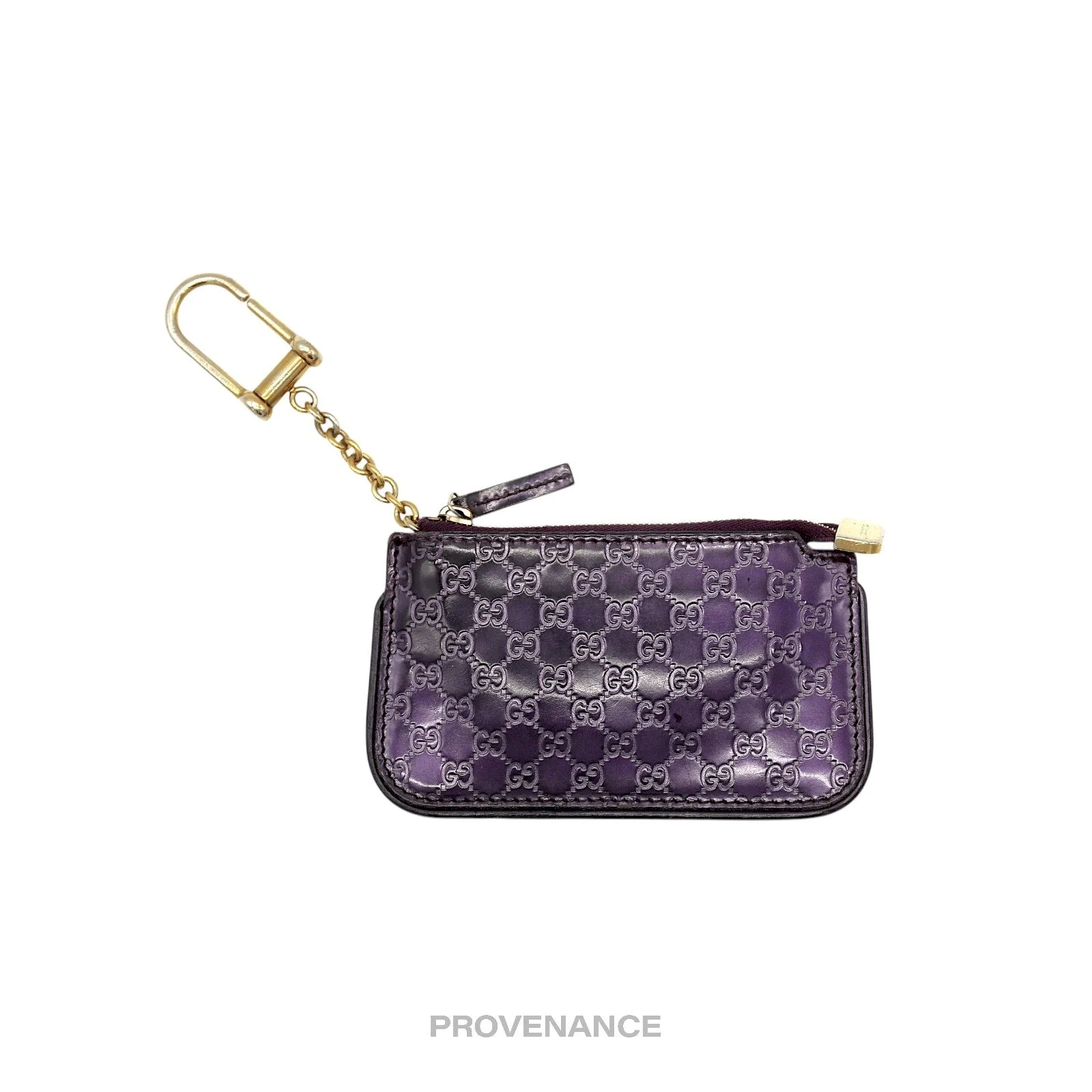 Gucci Key Pouch Cles - GG MicroGuccissima Patent Purple - 1