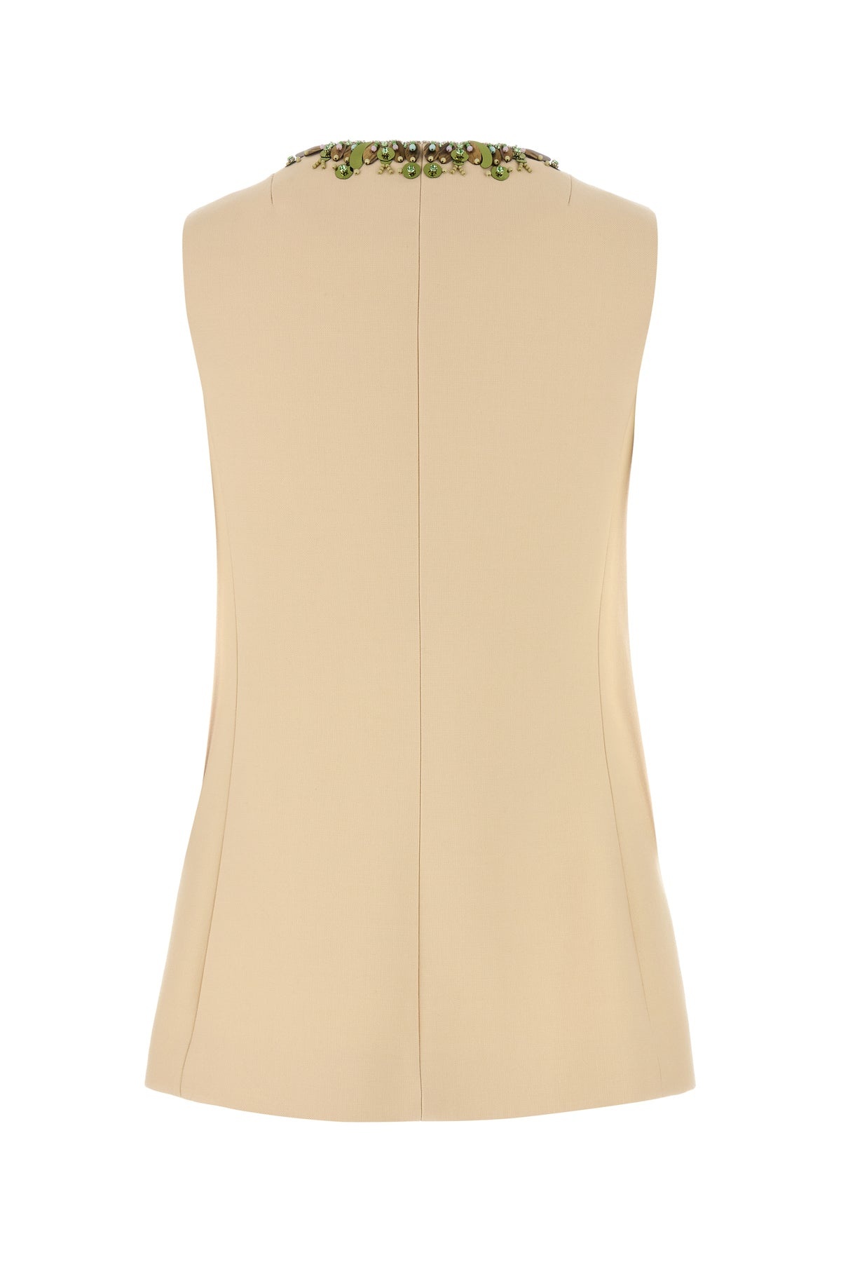 Valentino Garavani Women Cream Wool Blend Vest - 2