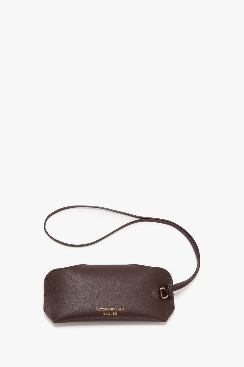 Sunglasses Case In Burgundy Leather 4