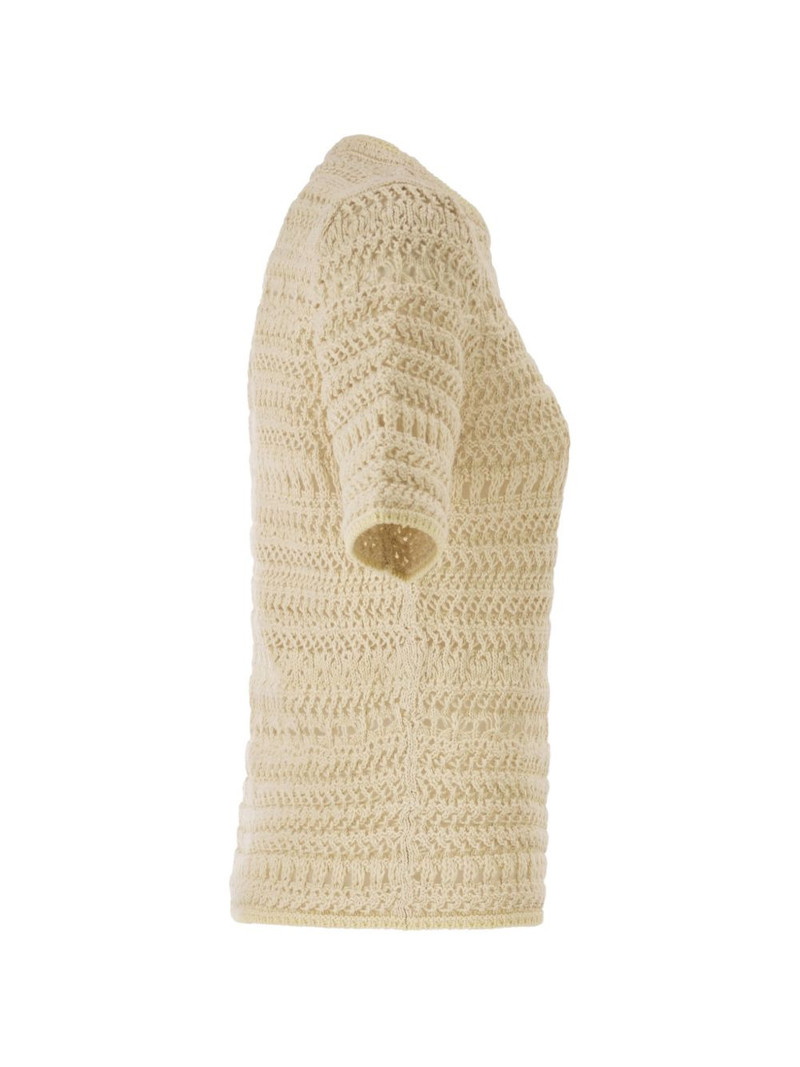 crochet-design short-sleeve sweater 3