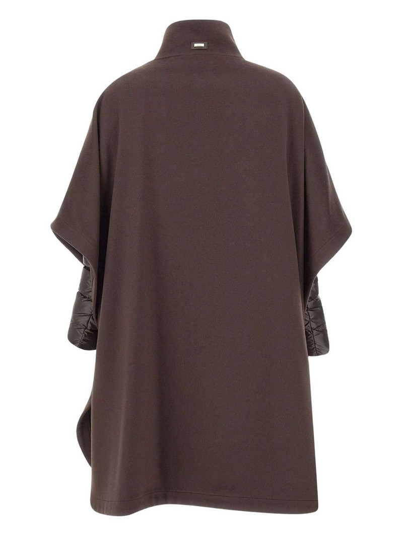 Herno logo-patch coat outlook