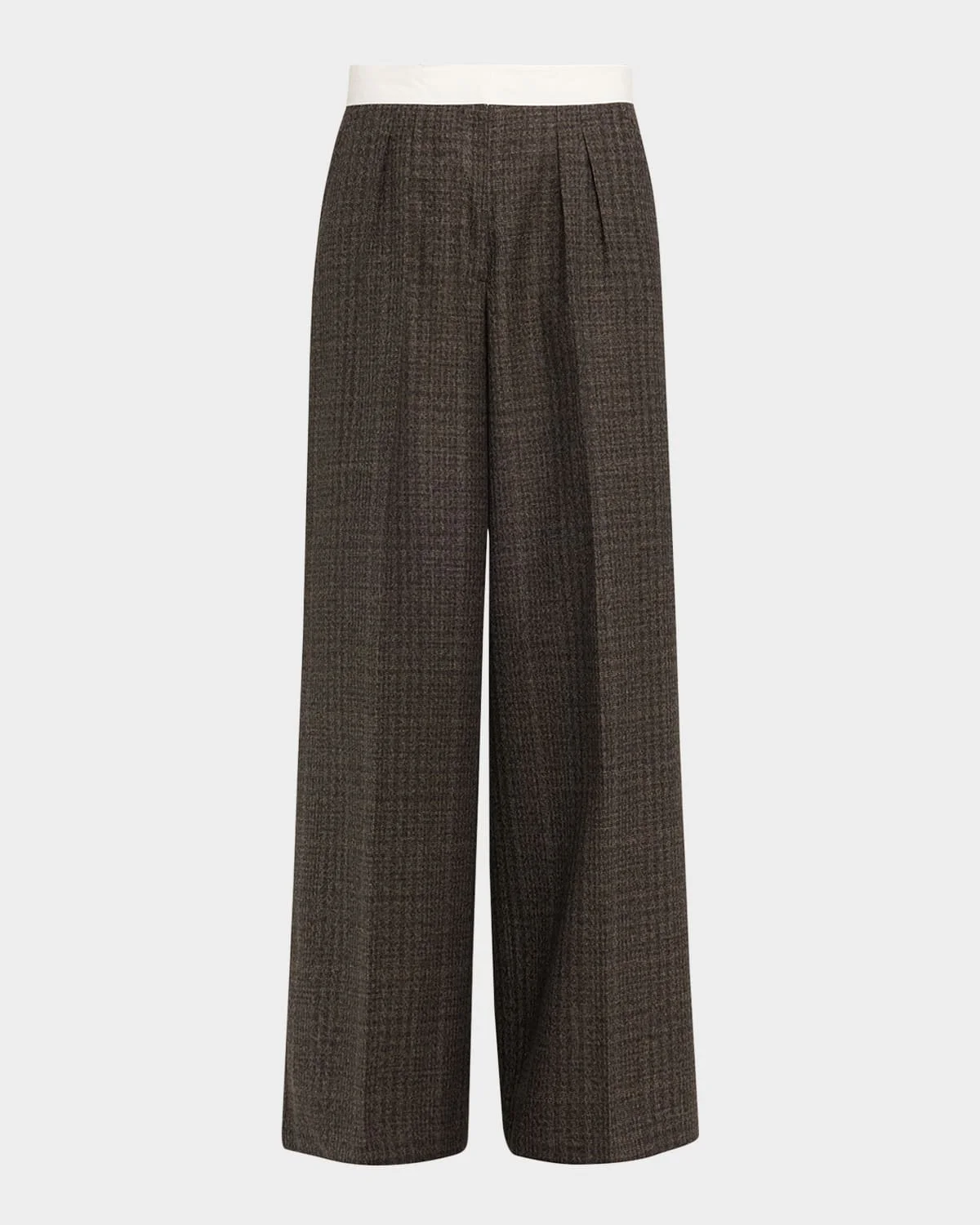 Elia Plaid Italian Wool Trousers - 1