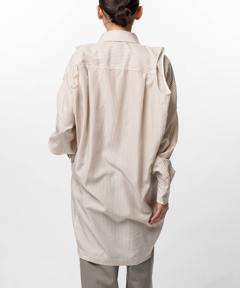 Vest Combined Stripe Shirt Dress 18