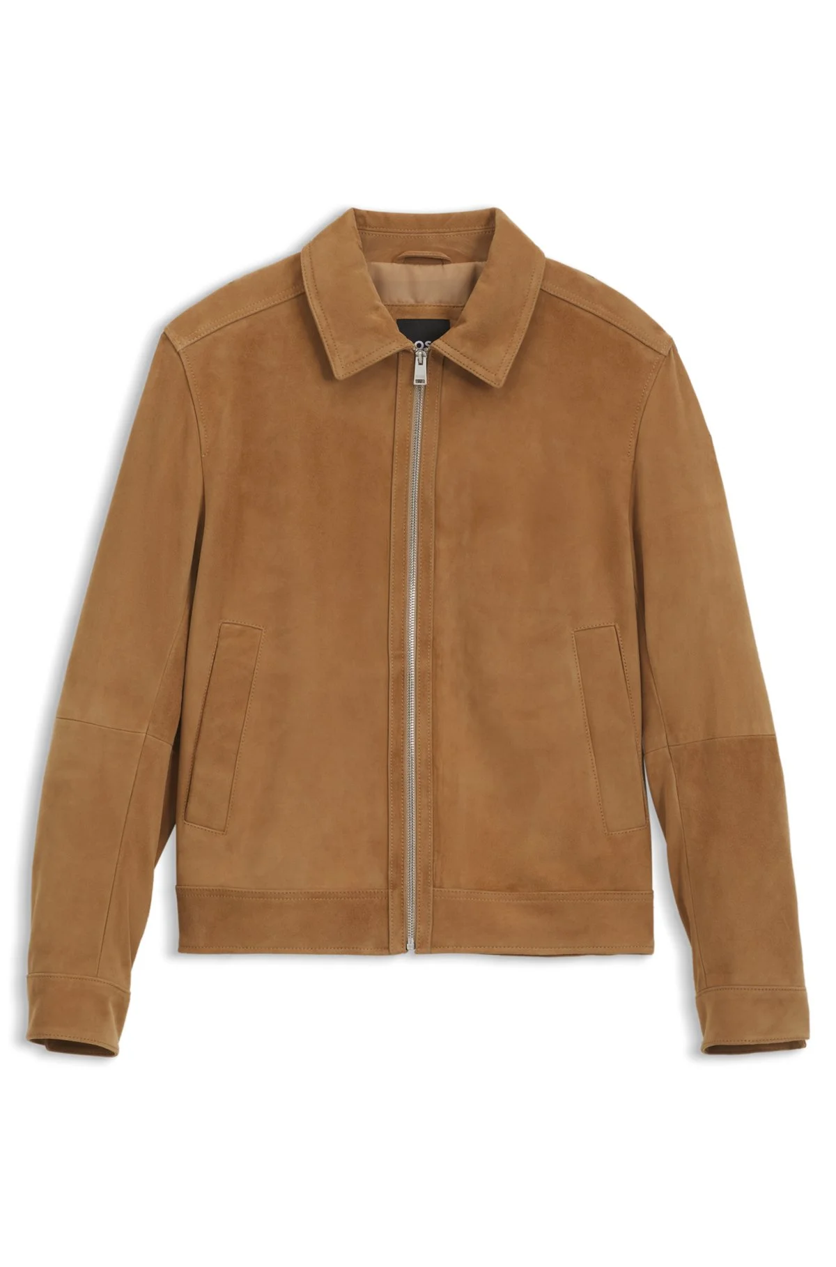 SUEDE LEATHER JACKET WITH ZIPPER CLOSURE - 1