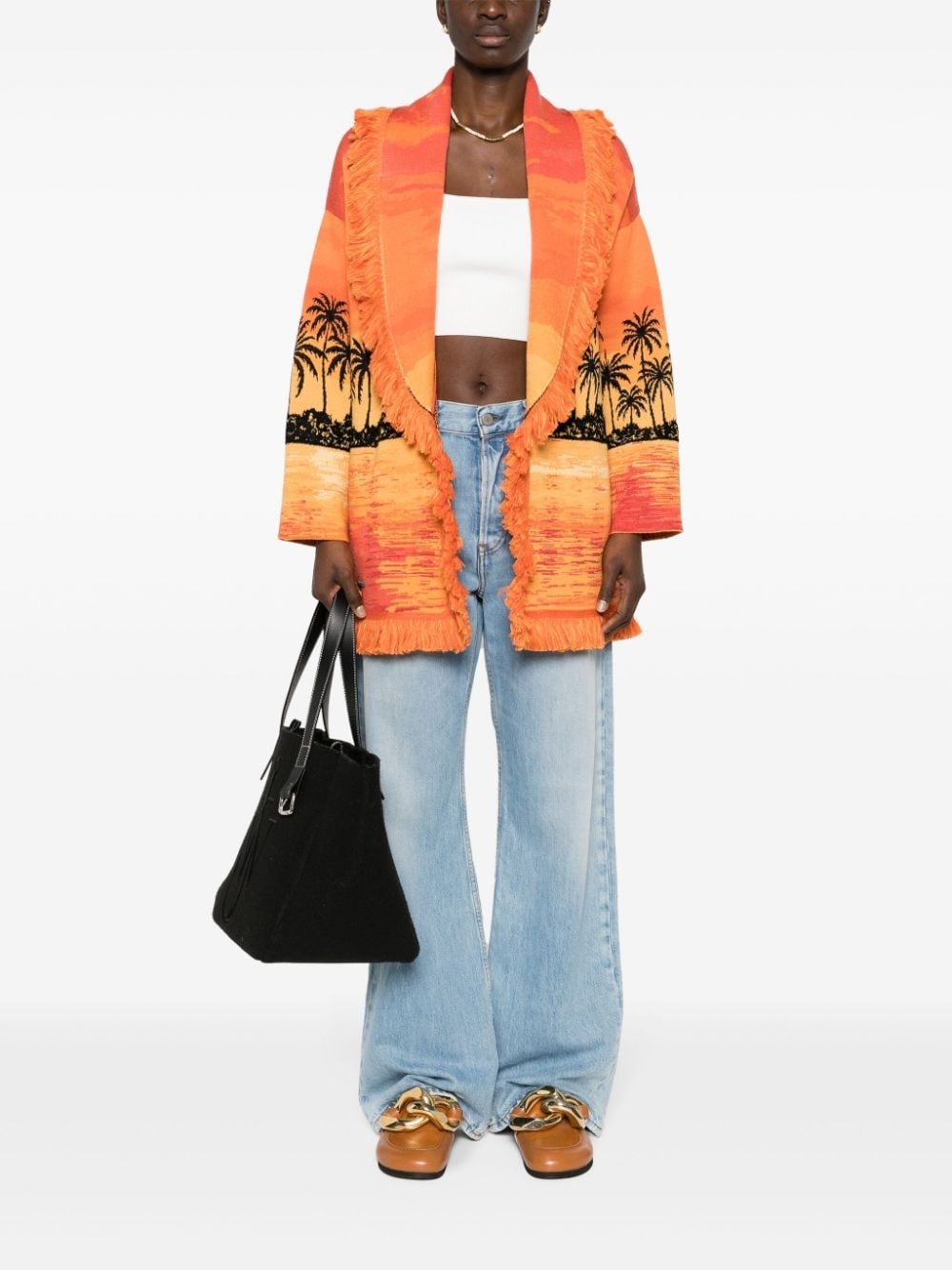 Keralda sunset-print cardigan - 2