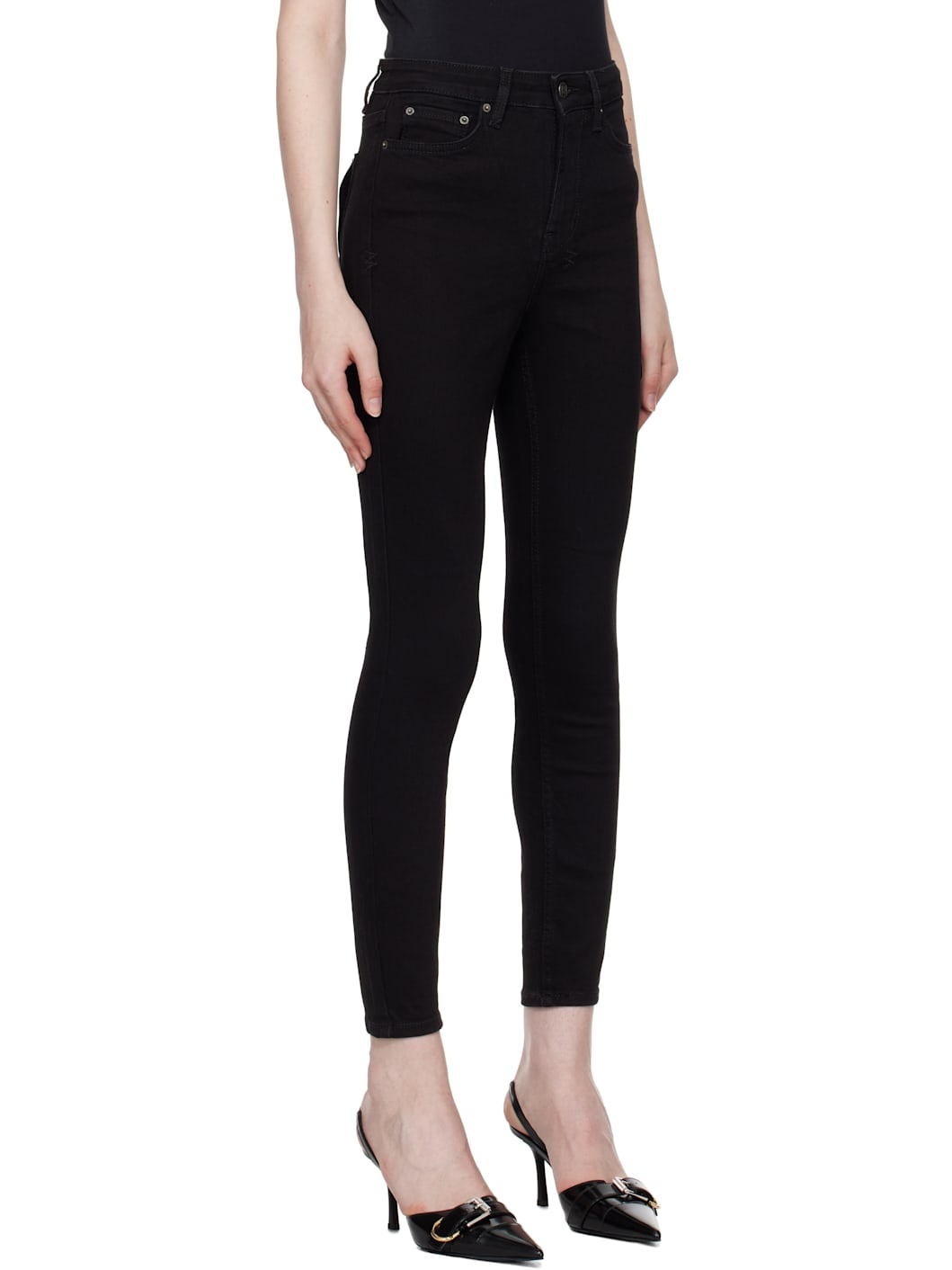 Black Hi N Wasted Jeans - 2