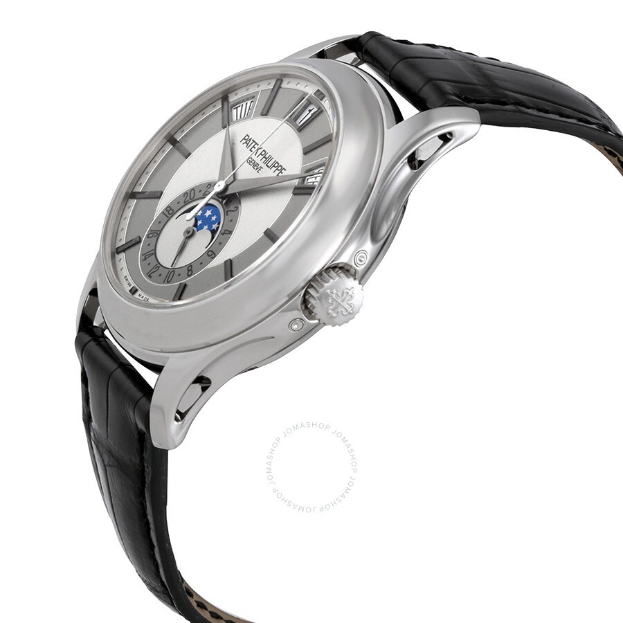 Pre-owned Patek Philippe Complications GMT Grey Dial Men's Watch 5205G-001 - 2