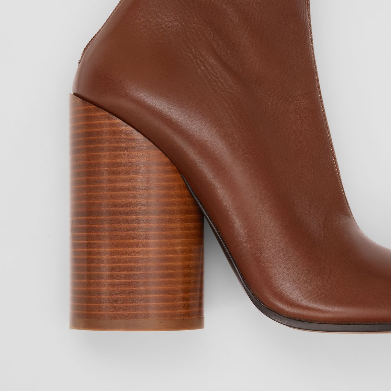 Leather Over-the-knee Sock Boots - 2
