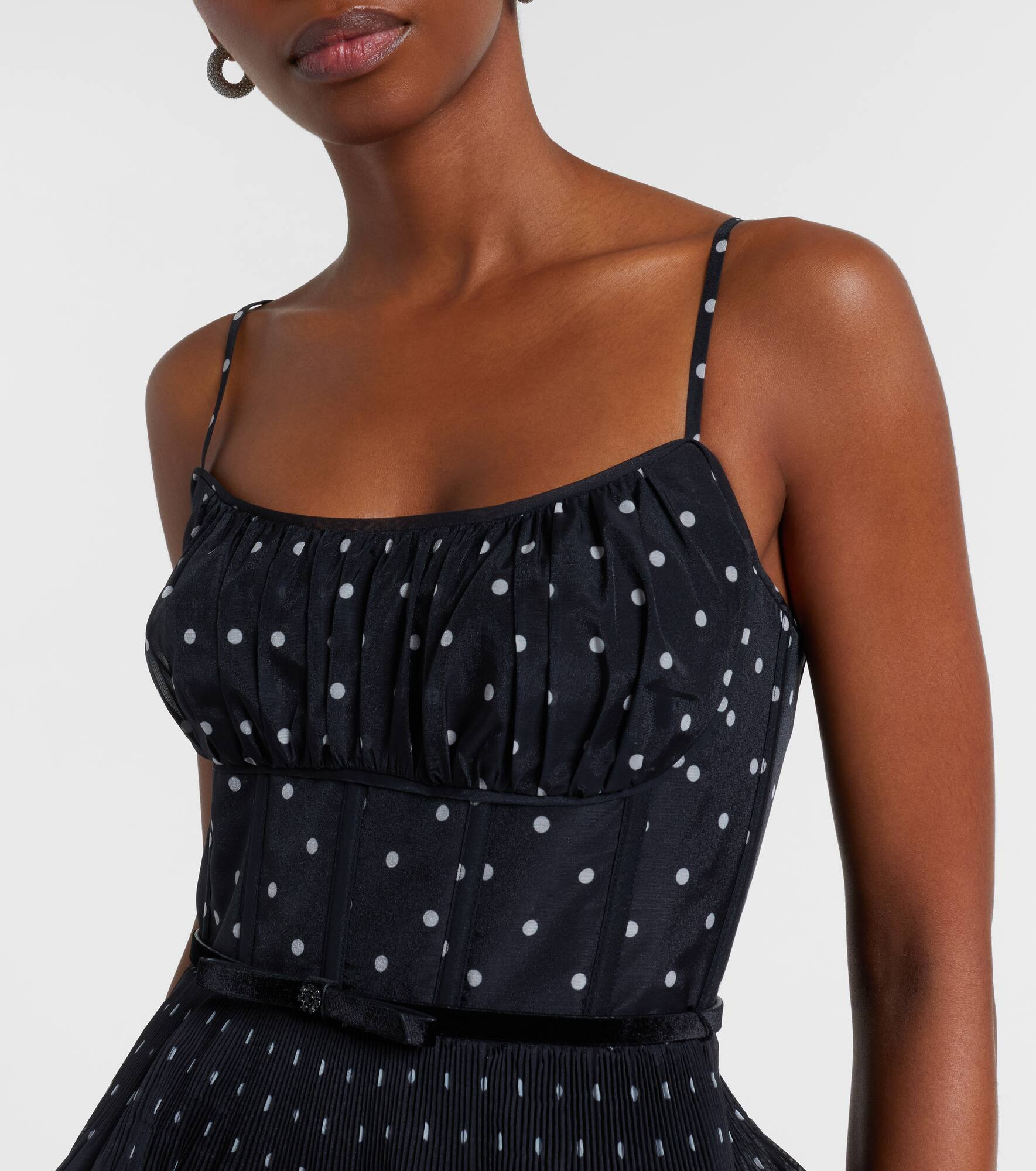 Polka-dot tiered midi dress - 4