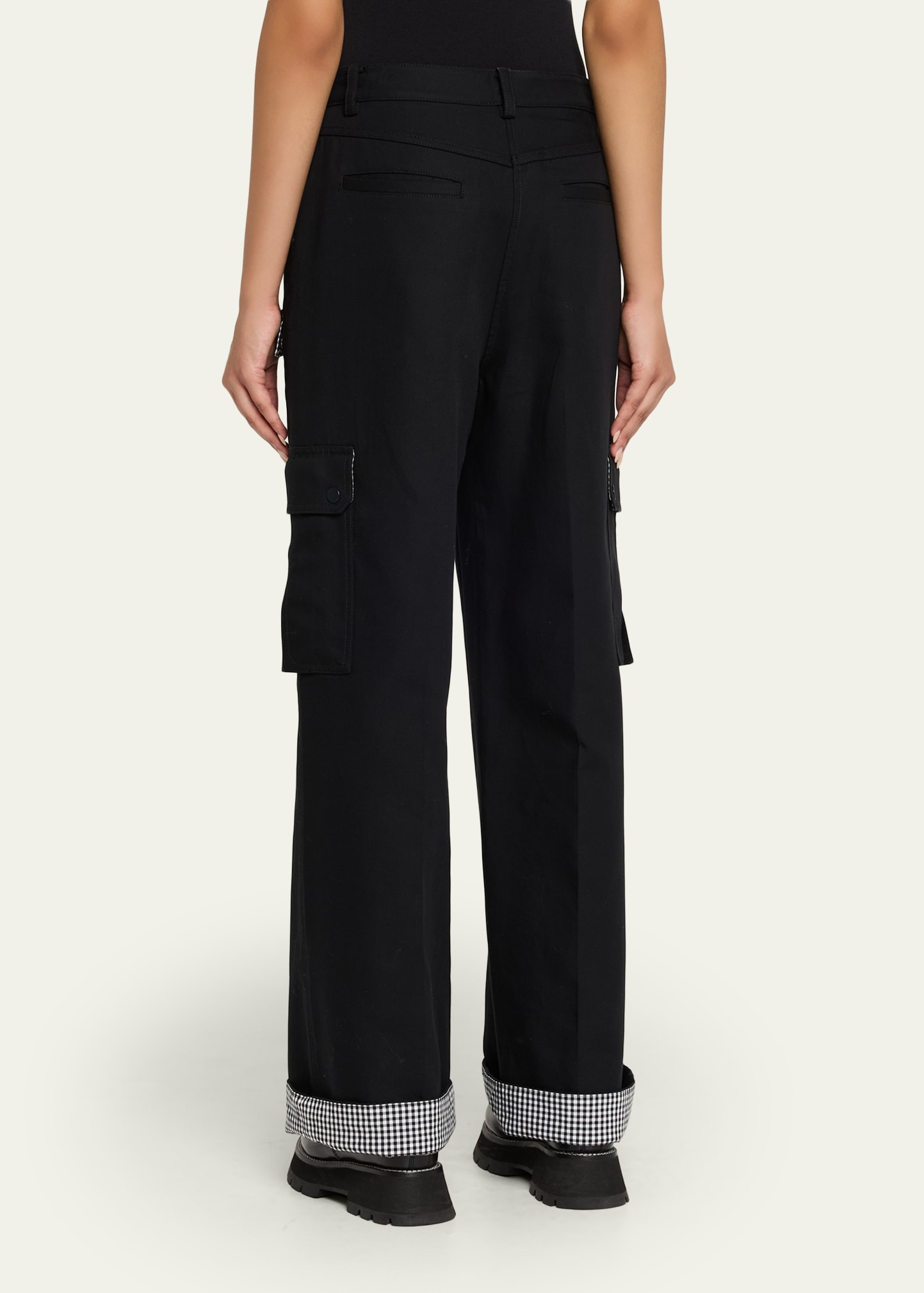 Utility Cargo Pants with Contrast Cuffs - 3