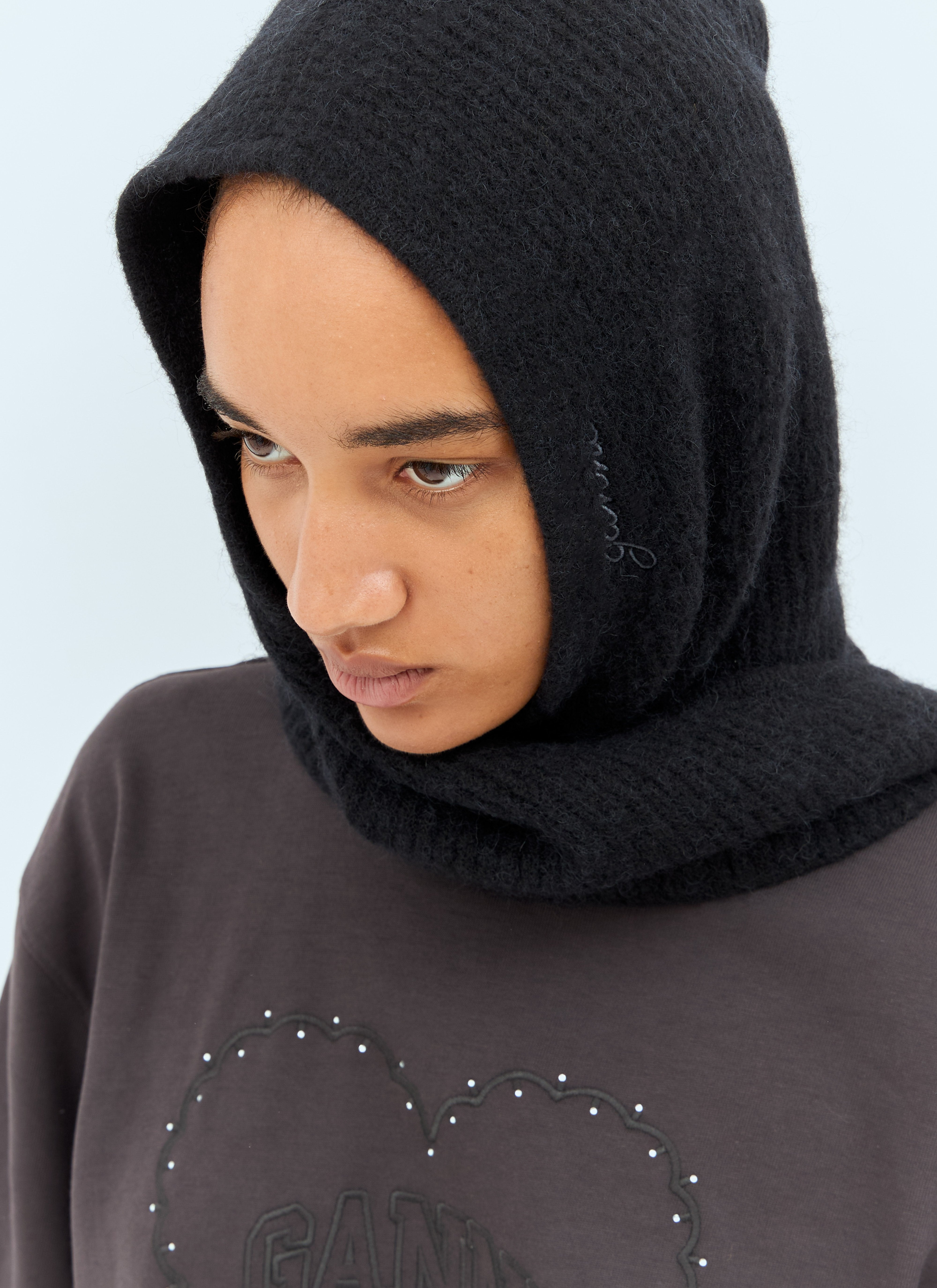 Ganni Women Soft Wool Balaclava - 5