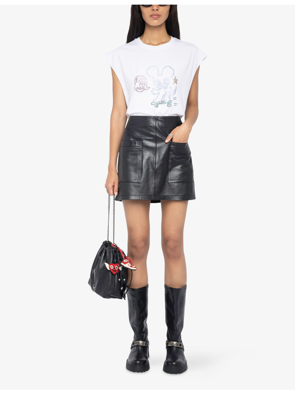 Cloe Rhinestone-Embellished Cotton-Jersey Tank Top - 2