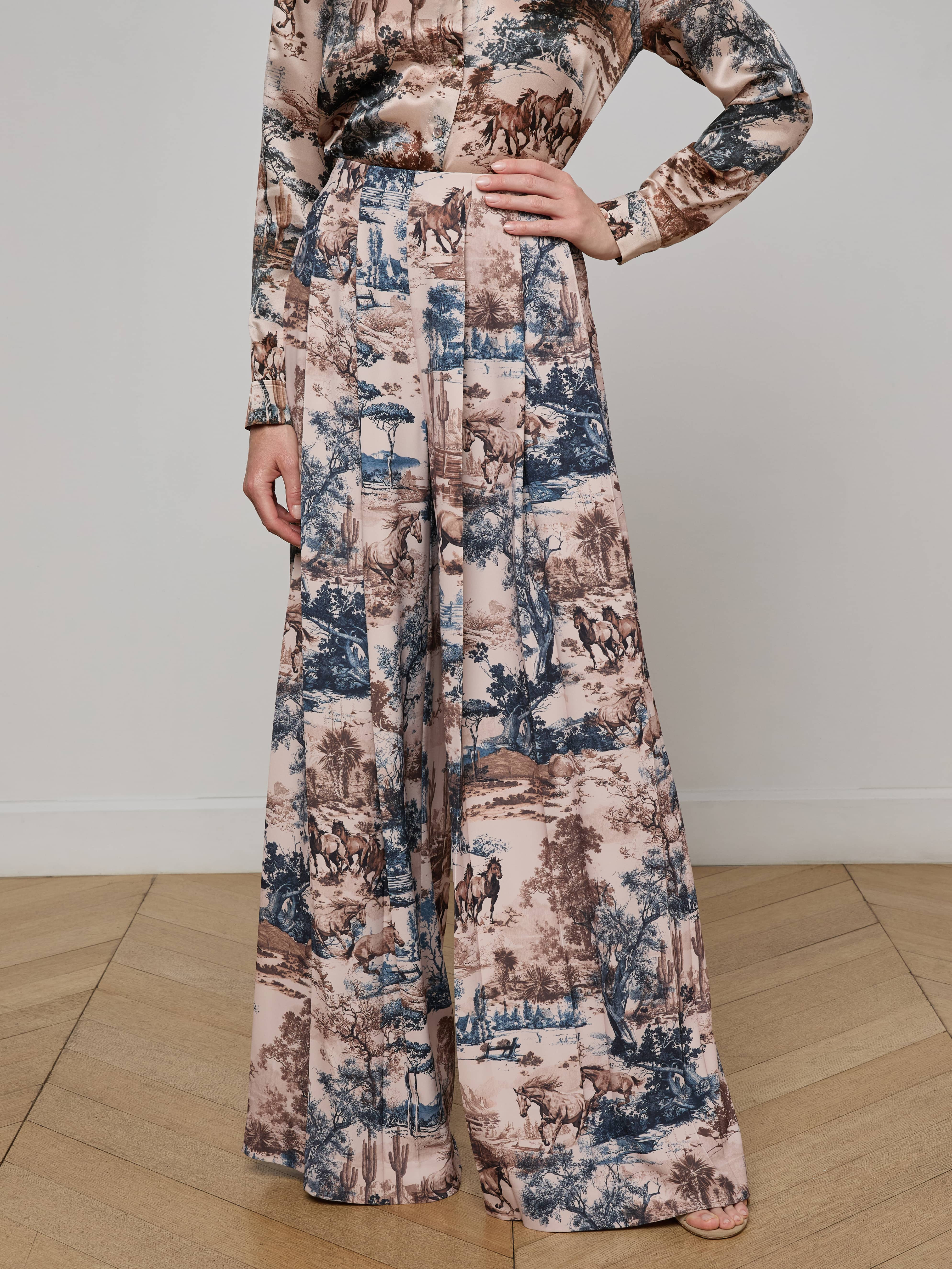 Nova Pleated Wide-Leg Pant - 3