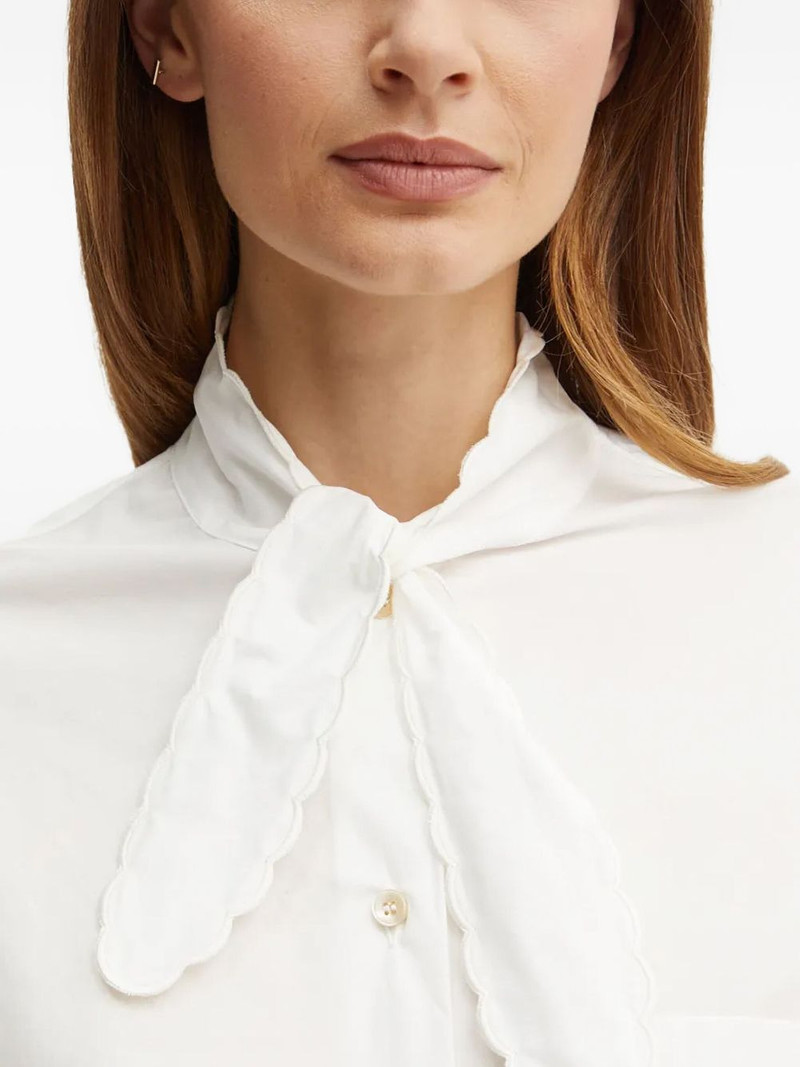 tie-neck cotton shirt 5