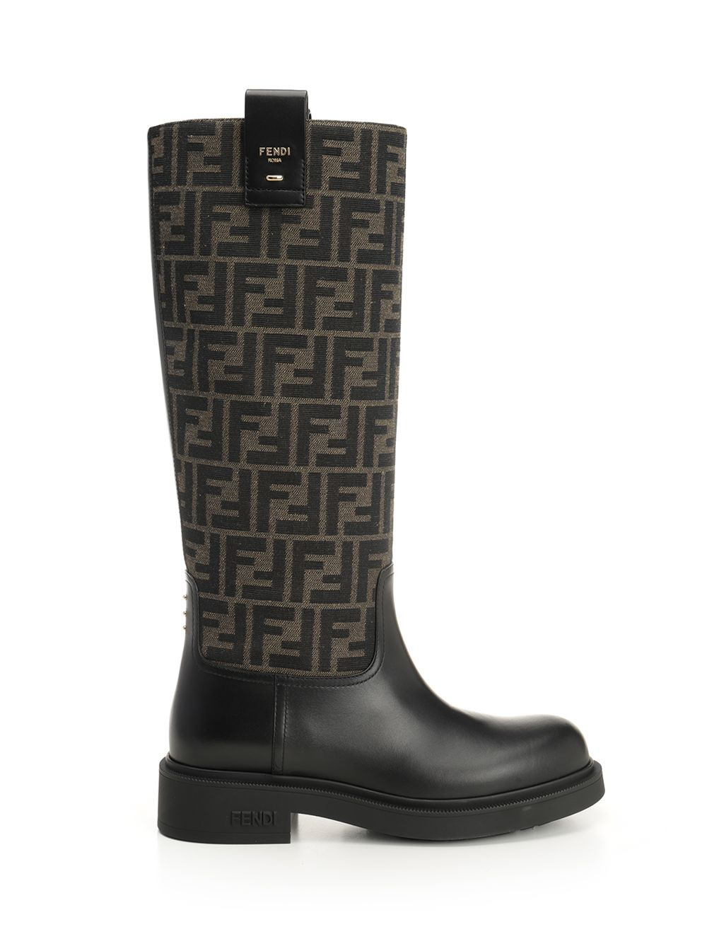 Cavallerizzo Boot Jacquard Ff Rubber Sole Boots Black - 1