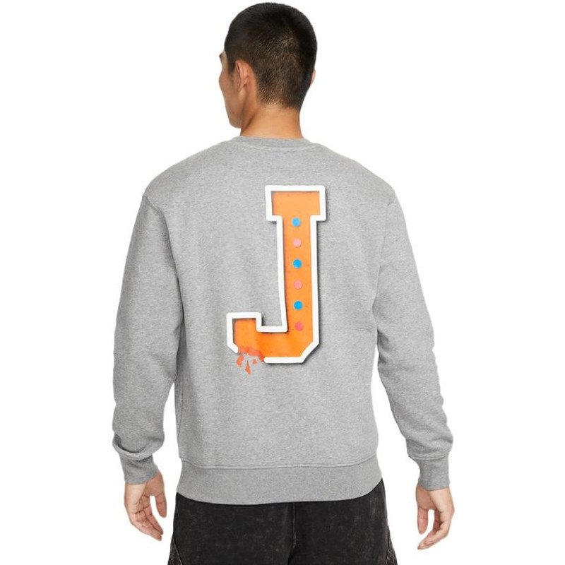 Jordan Air Jordan Classic Flying Solid Color Fleece Lined Round Neck Sweatshirt 'Carbon Grey' FD0594-091 outlook