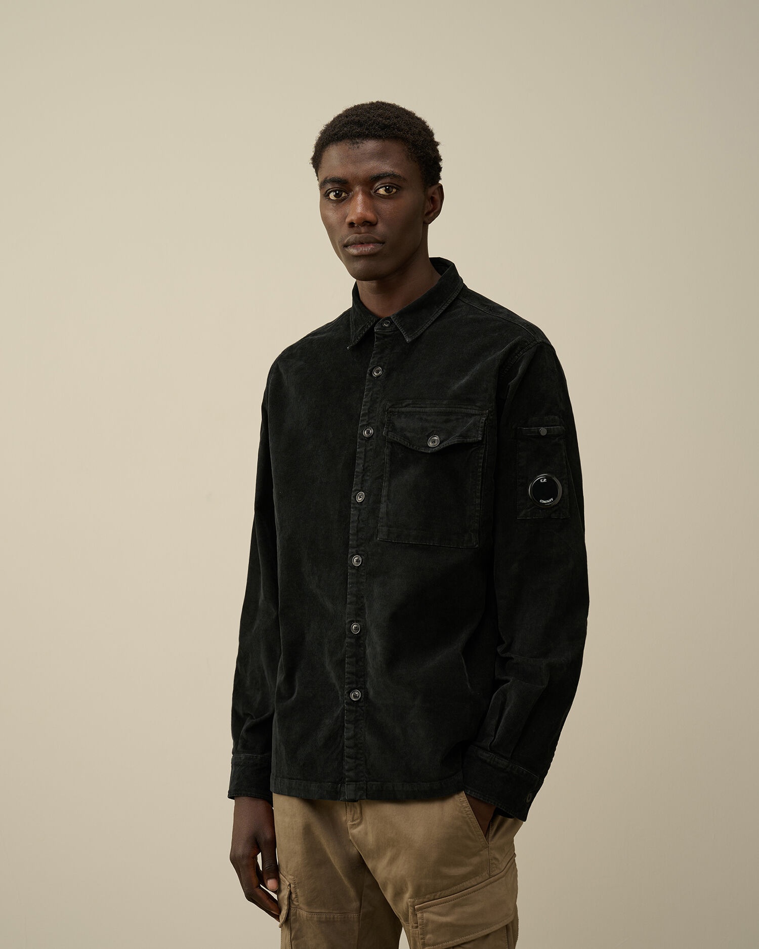 Corduroy Lens Buttoned Shirt - 2